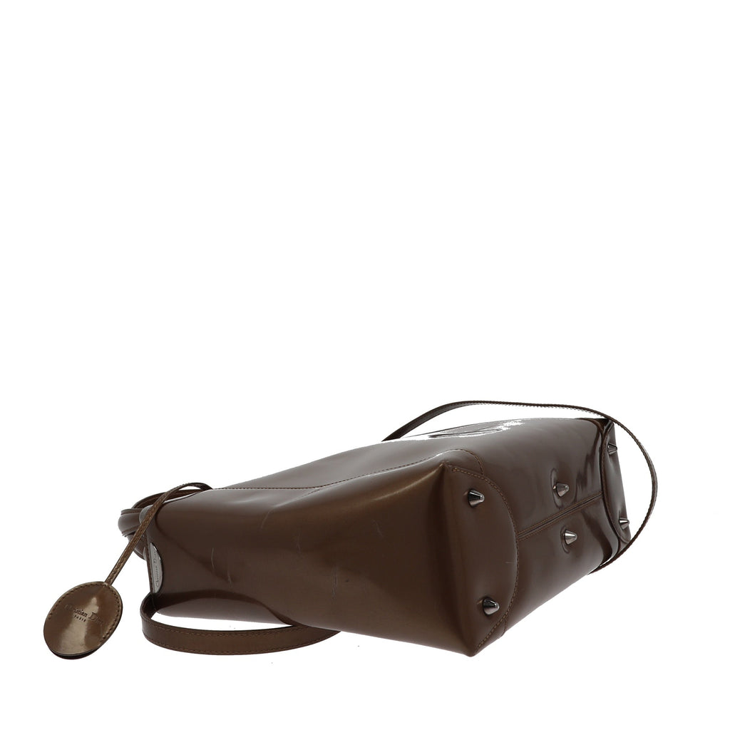 CHRISTIAN DIOR Malice Handbag in Brown Leather