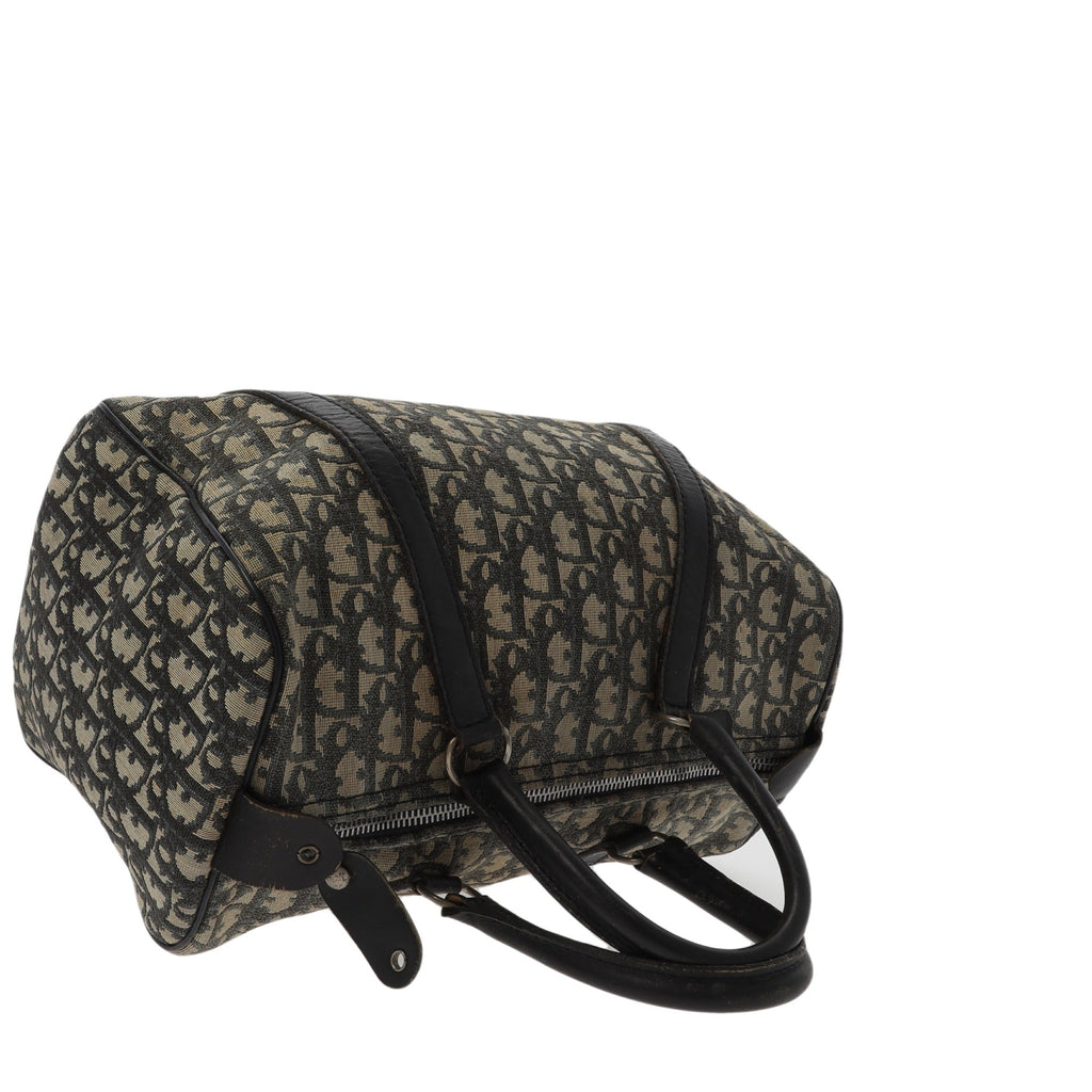 CHRISTIAN DIOR Bowling Handbag in Blue Fabric
