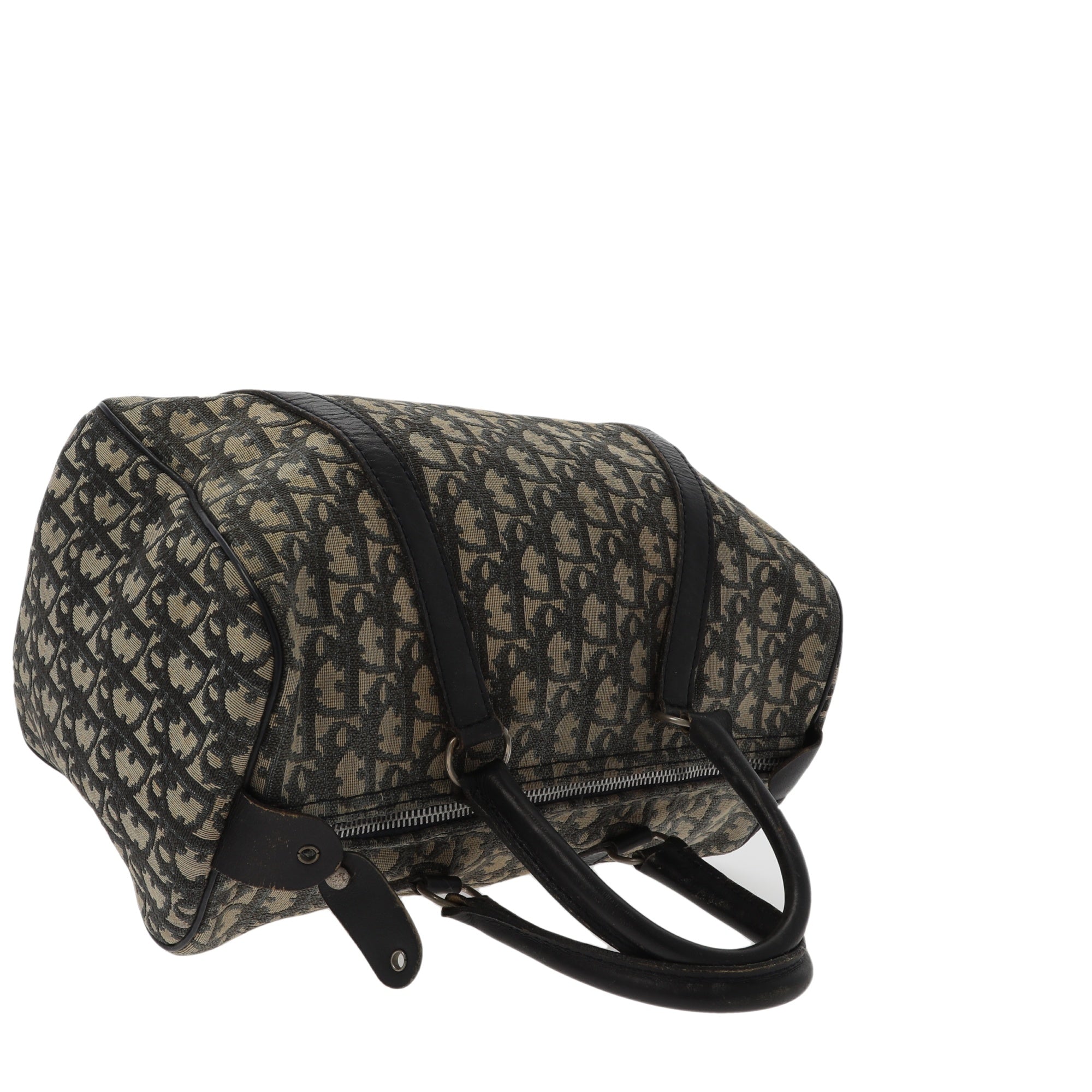 CHRISTIAN DIOR Bowling Handbag in Blue Fabric