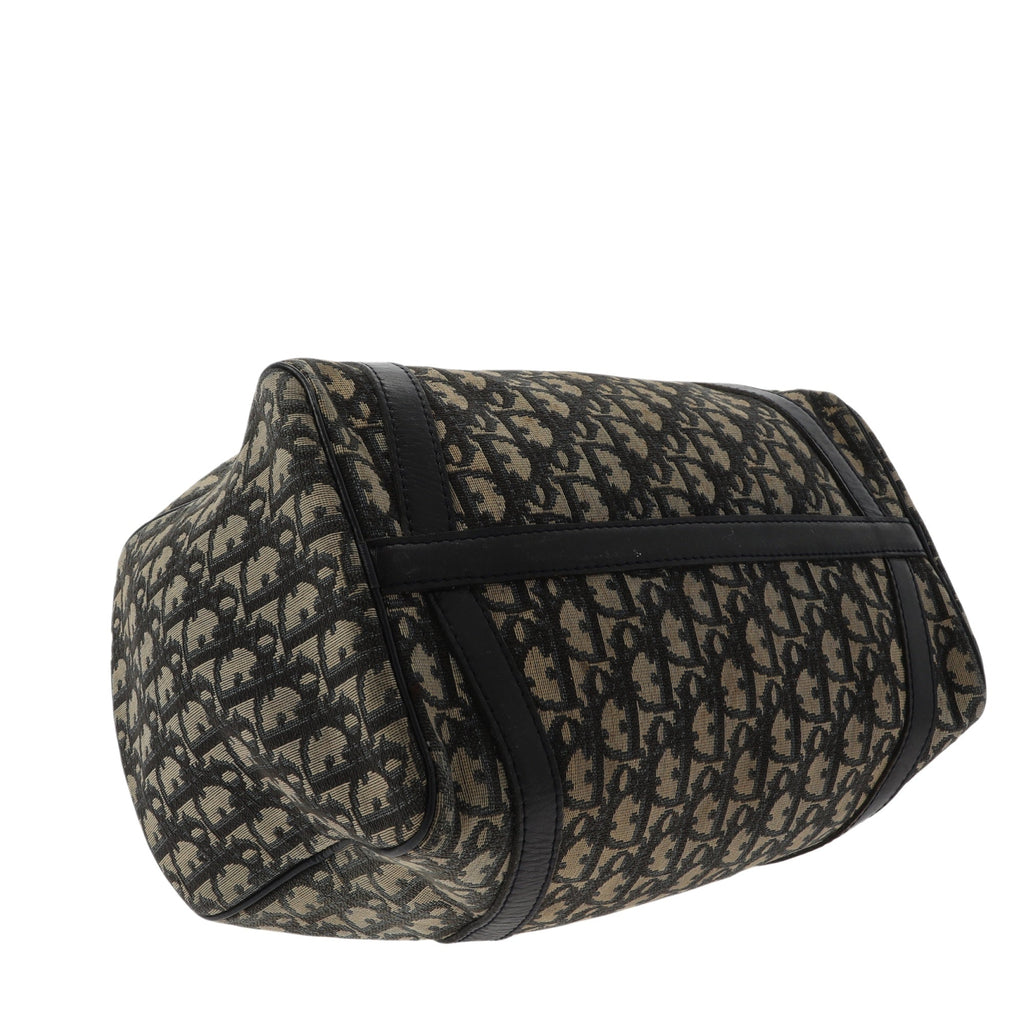 CHRISTIAN DIOR Bowling Handbag in Blue Fabric