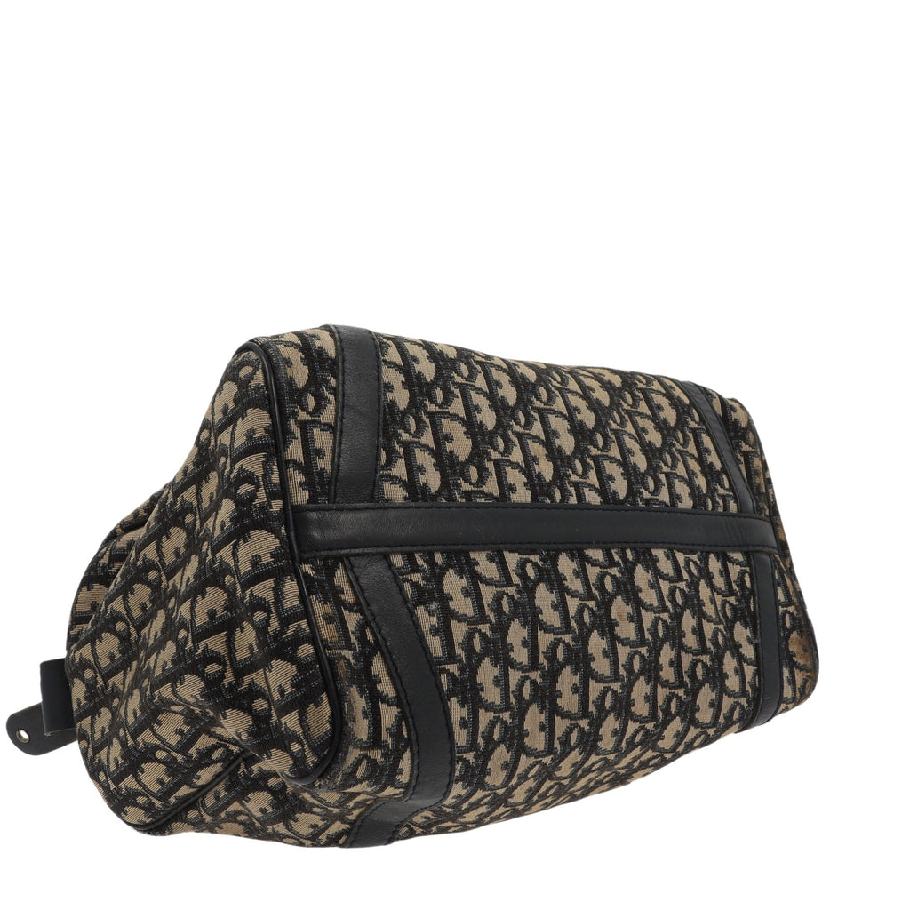CHRISTIAN DIOR Bowling Handbag in Blue Fabric
