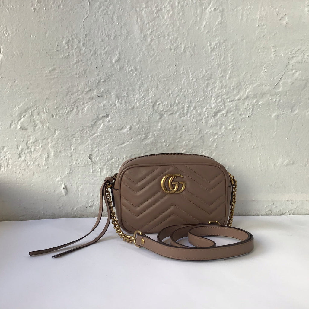 Gucci Marmont Matelassé Mini Dusty Pink