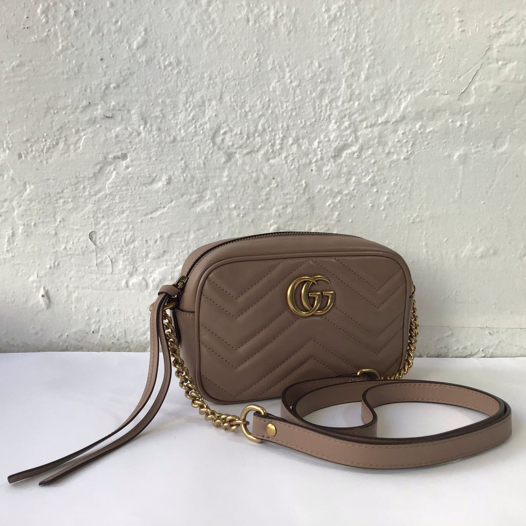 Gucci Marmont Matelassé Mini Dusty Pink