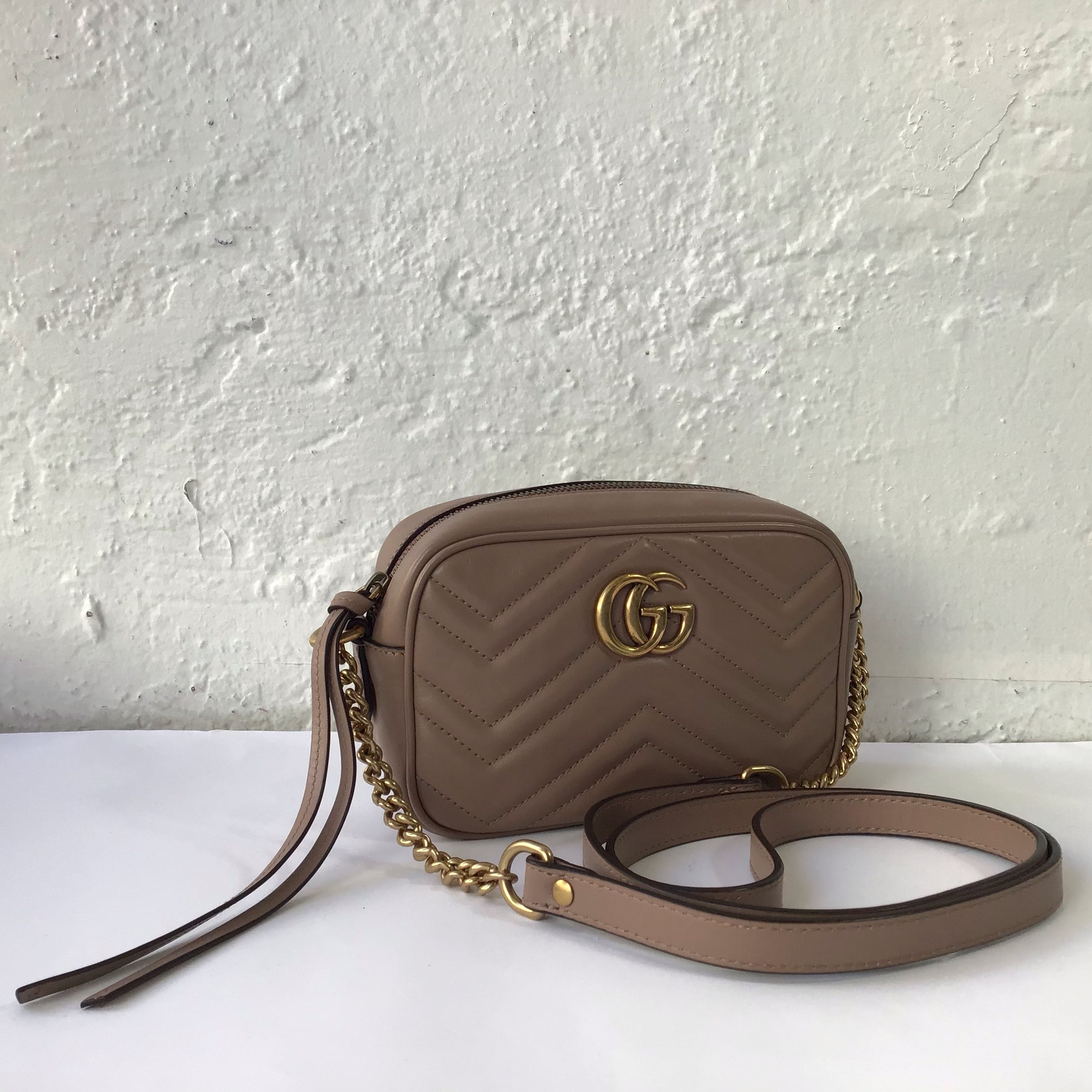 Gucci Marmont Matelassé Mini Dusty Pink