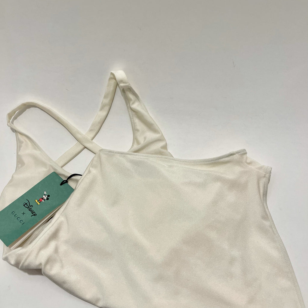 Gucci White Disney Swimsuit, Sz Extra Small