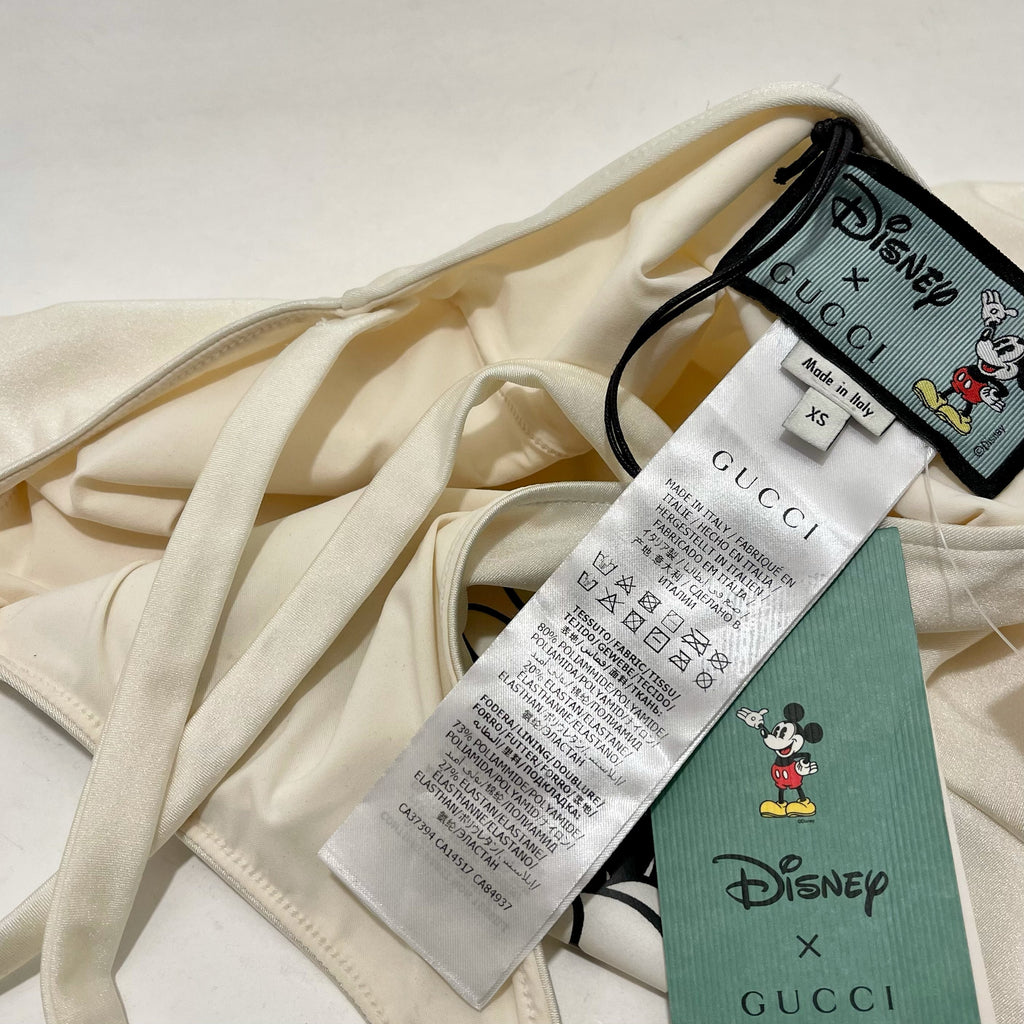 Gucci White Disney Swimsuit, Sz Extra Small