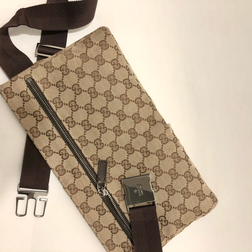 Gucci Brown Vintage Monogram Waist Bag or Crossbody