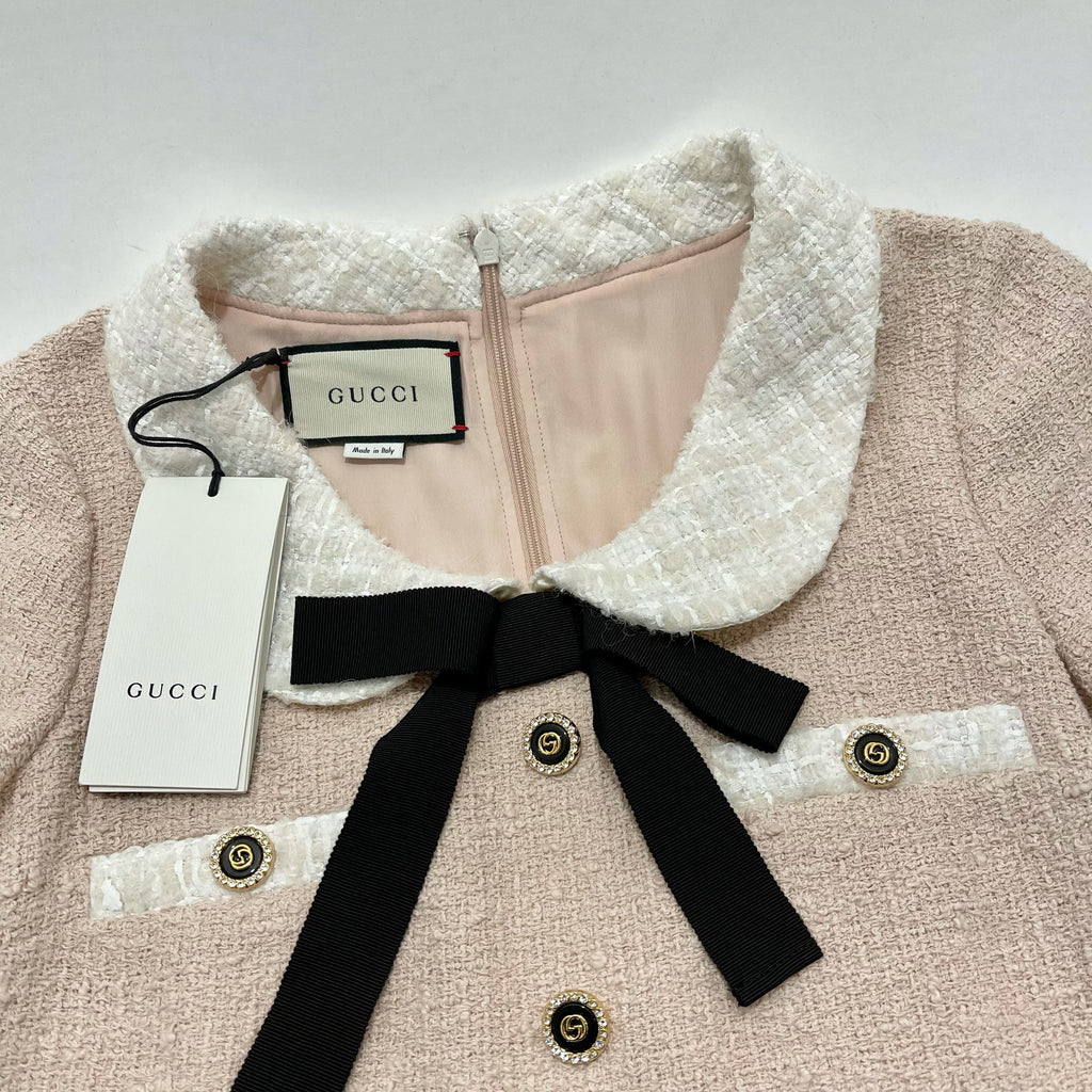 Gucci Blush Tweed Dress, Sz 38, US 2
