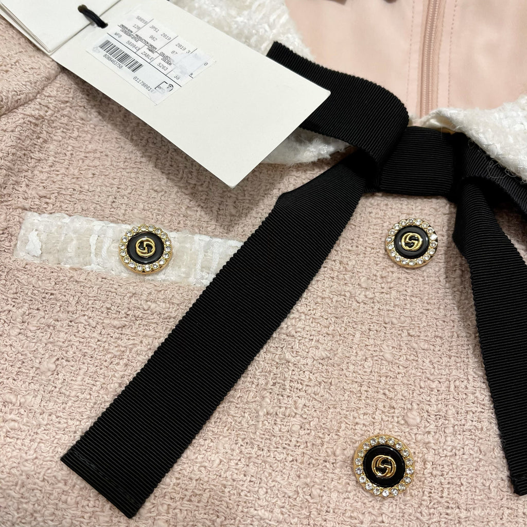 Gucci Blush Tweed Dress, Sz 38, US 2