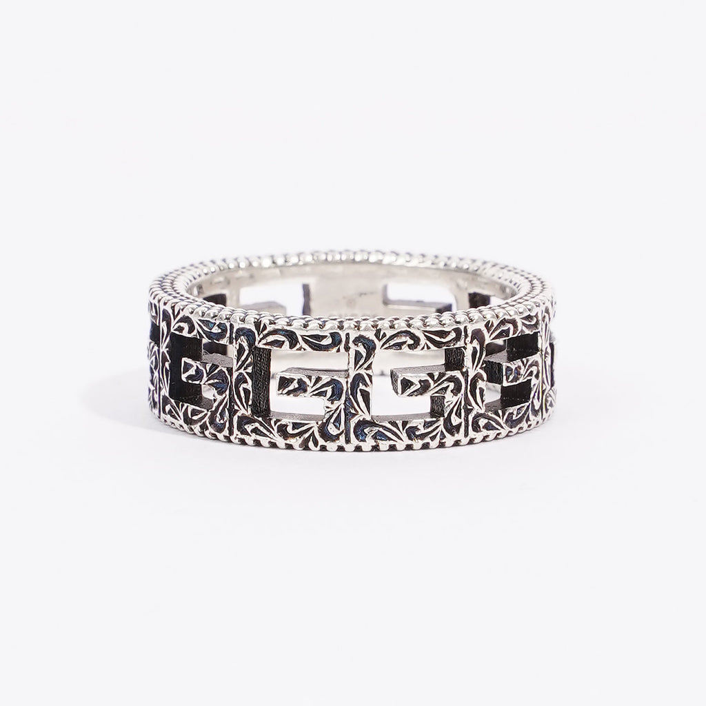 Gucci Square G Ring Silver Silver Sterling 13