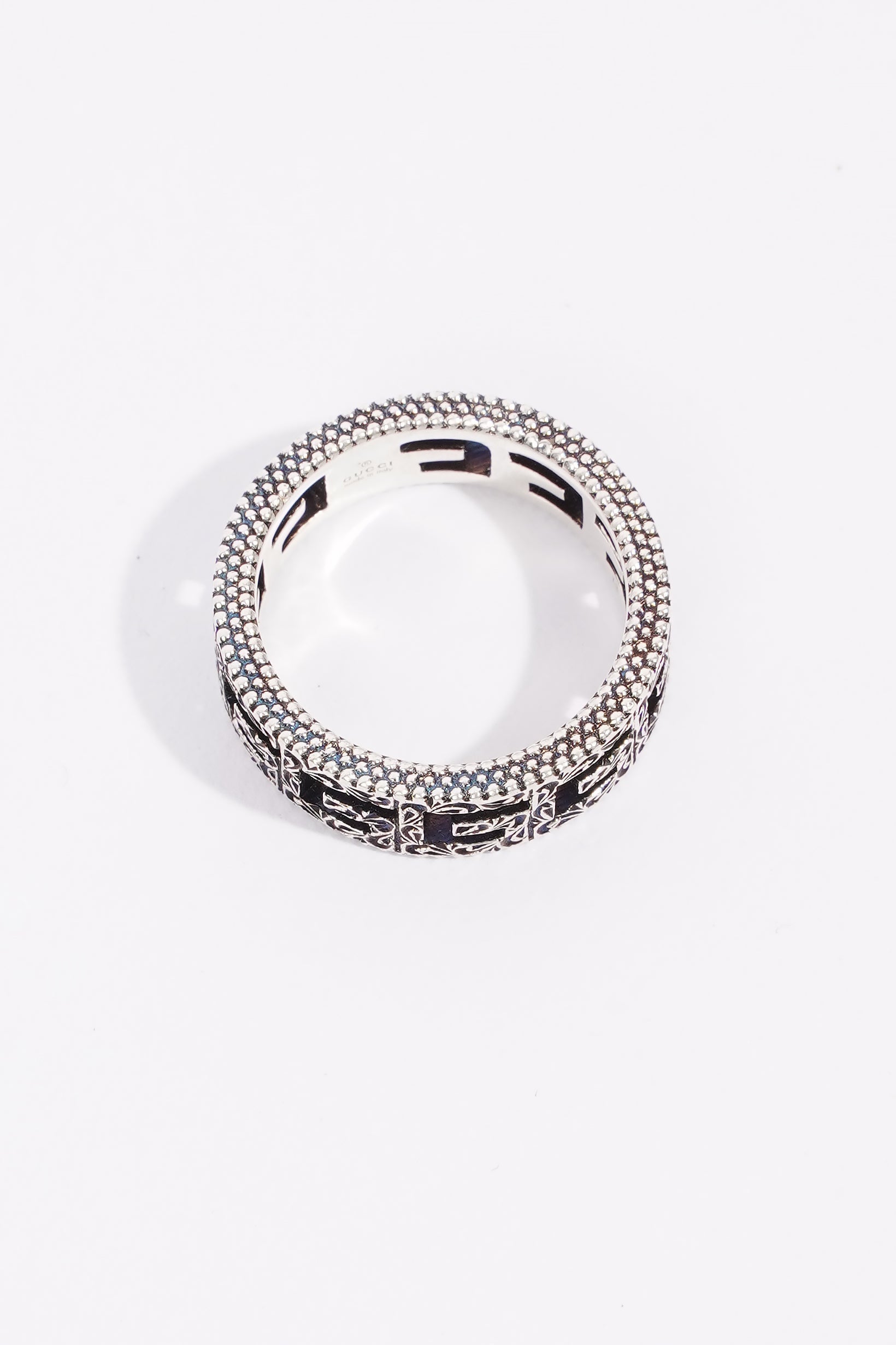 Gucci Square G Ring Silver Silver Sterling 13