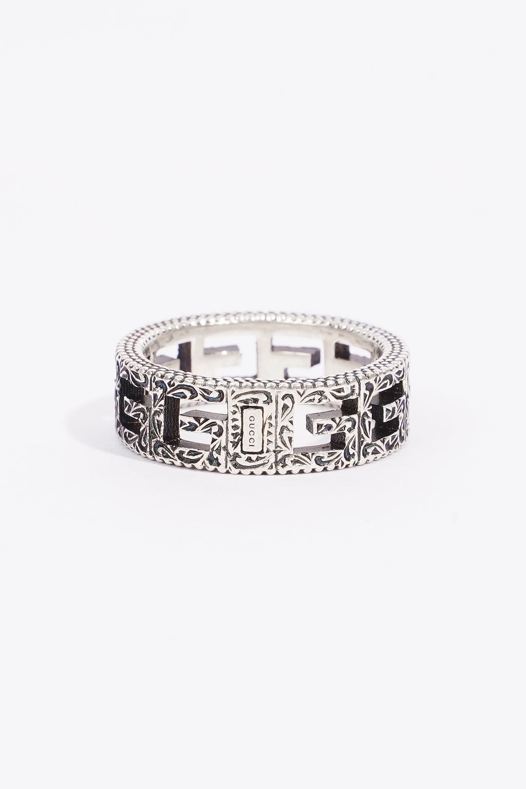 Gucci Square G Ring Silver Silver Sterling 13