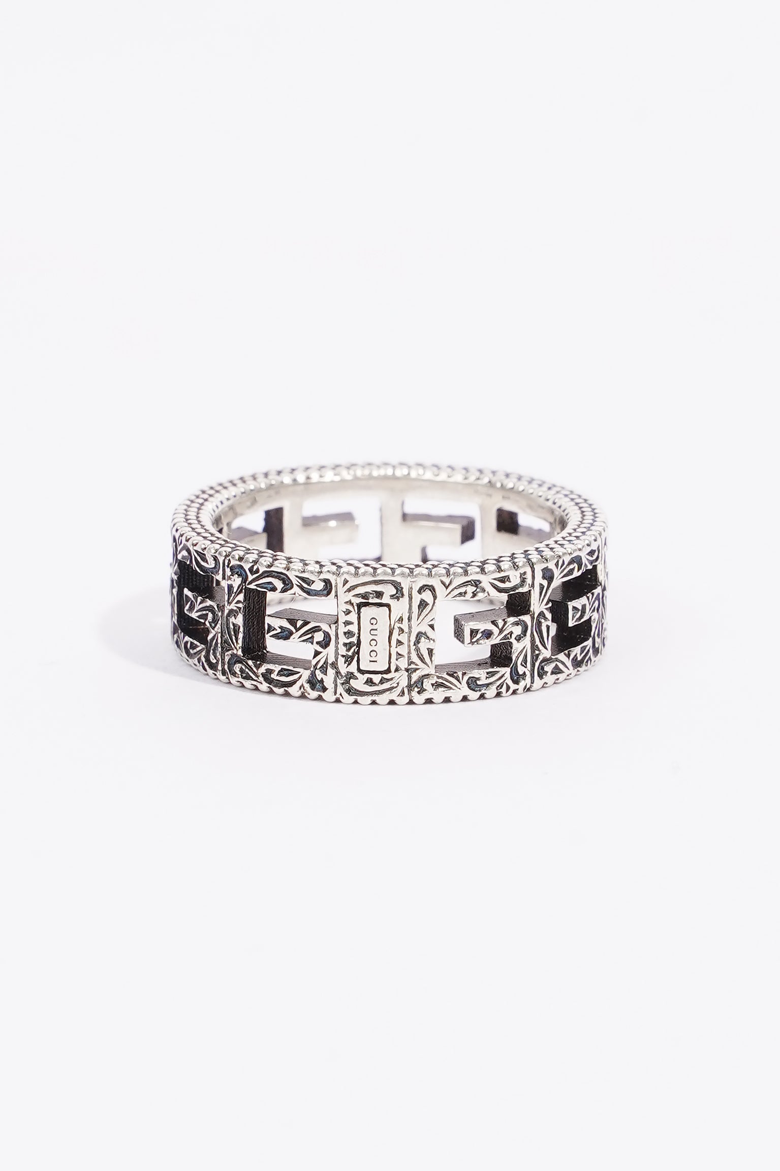 Gucci Square G Ring Silver Silver Sterling 13