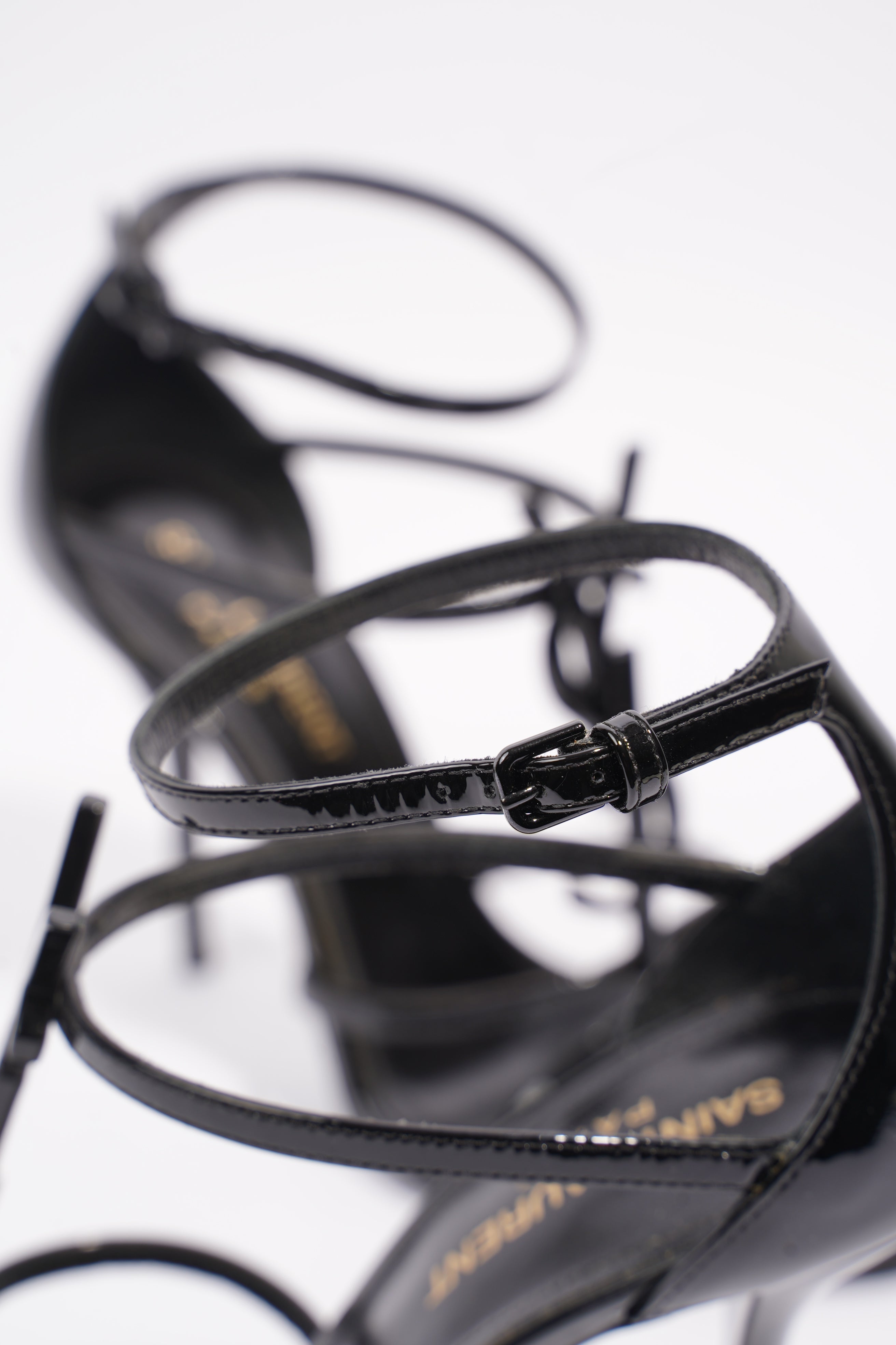 Saint Laurent Cassandra Black Patent Leather EU 36 UK 3