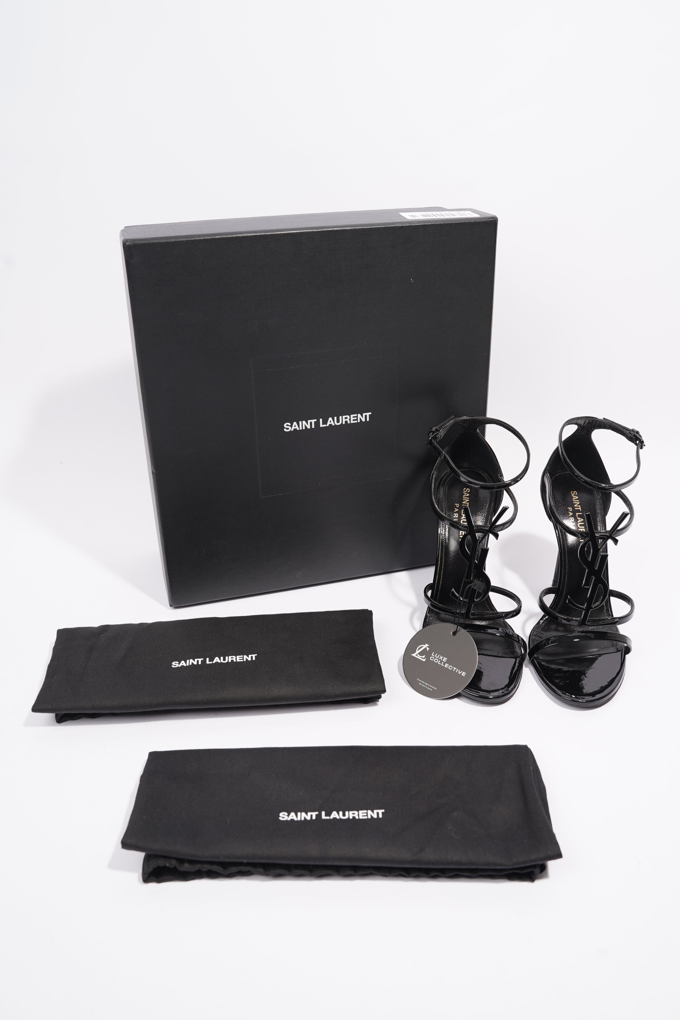 Saint Laurent Cassandra Black Patent Leather EU 36 UK 3