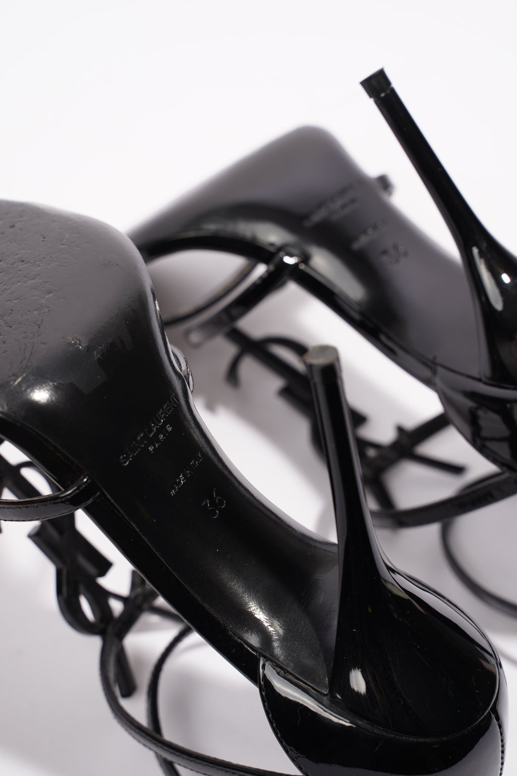 Saint Laurent Cassandra Black Patent Leather EU 36 UK 3