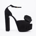 Saint Laurent Platform Sandal 130 Black Velvet EU 38 UK 5