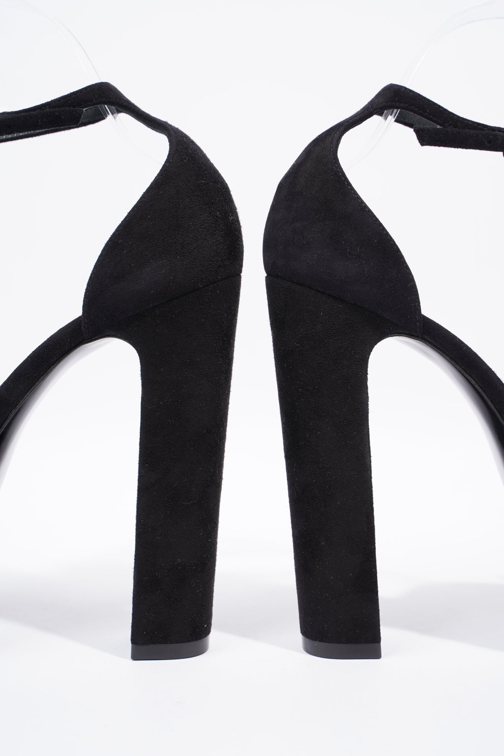 Saint Laurent Platform Sandal 130 Black Velvet EU 38 UK 5