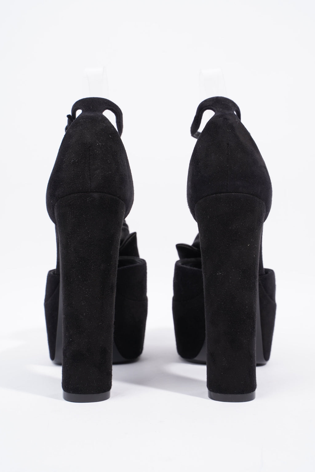 Saint Laurent Platform Sandal 130 Black Velvet EU 38 UK 5