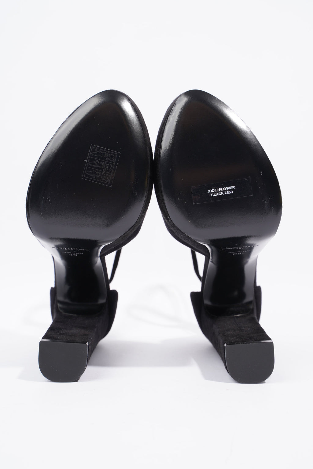 Saint Laurent Platform Sandal 130 Black Velvet EU 38 UK 5