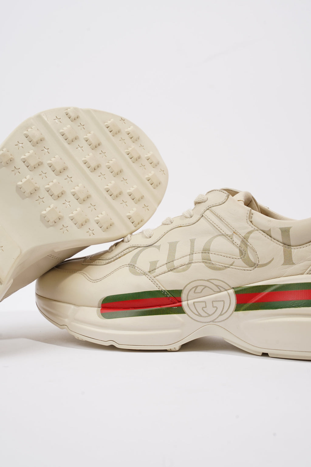 Gucci Rhyton Ivory Leather EU 43 UK 9