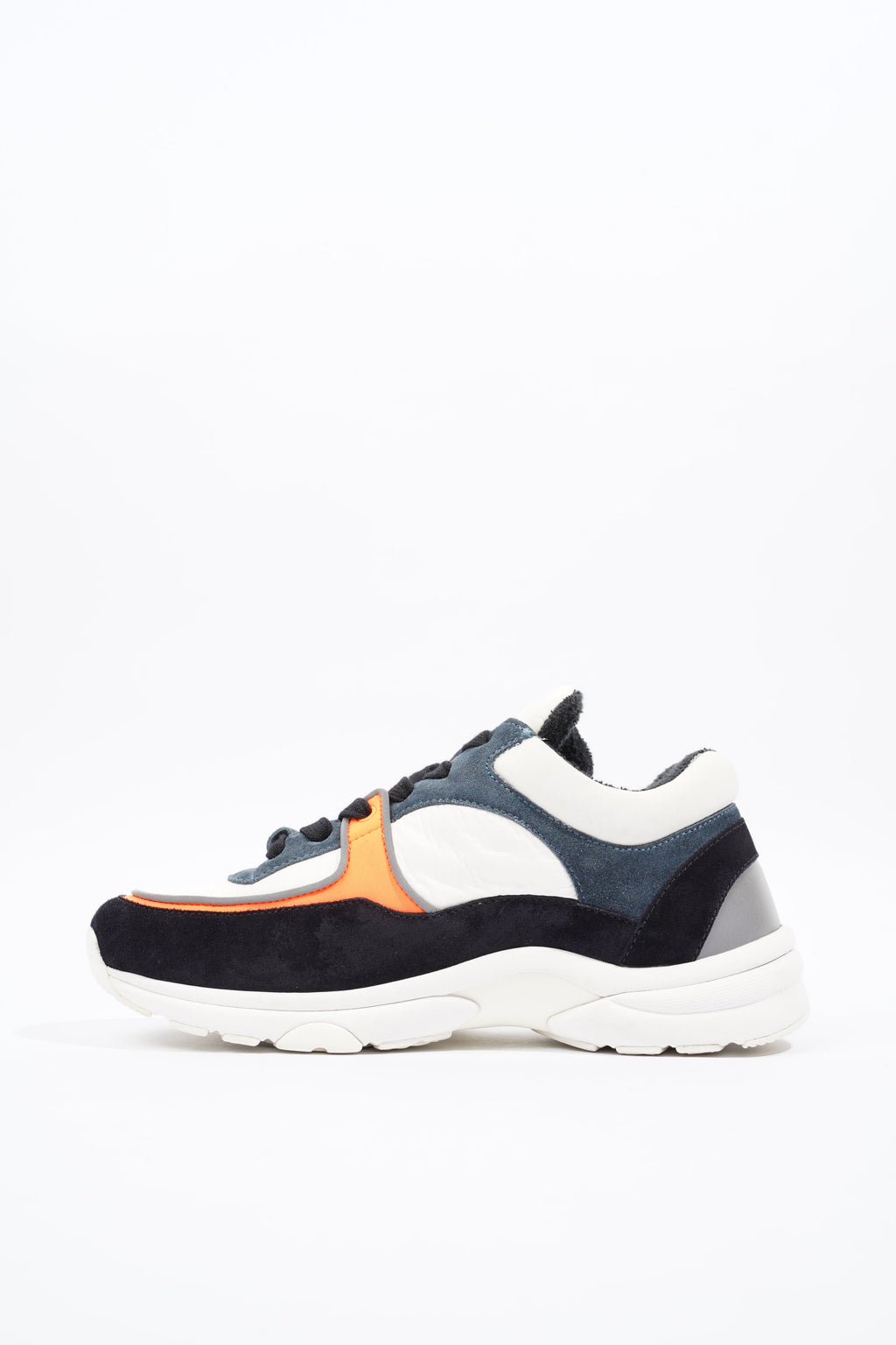 Chanel CC Logo Sneaker White / Black / Orange Suede EU 36 UK 3