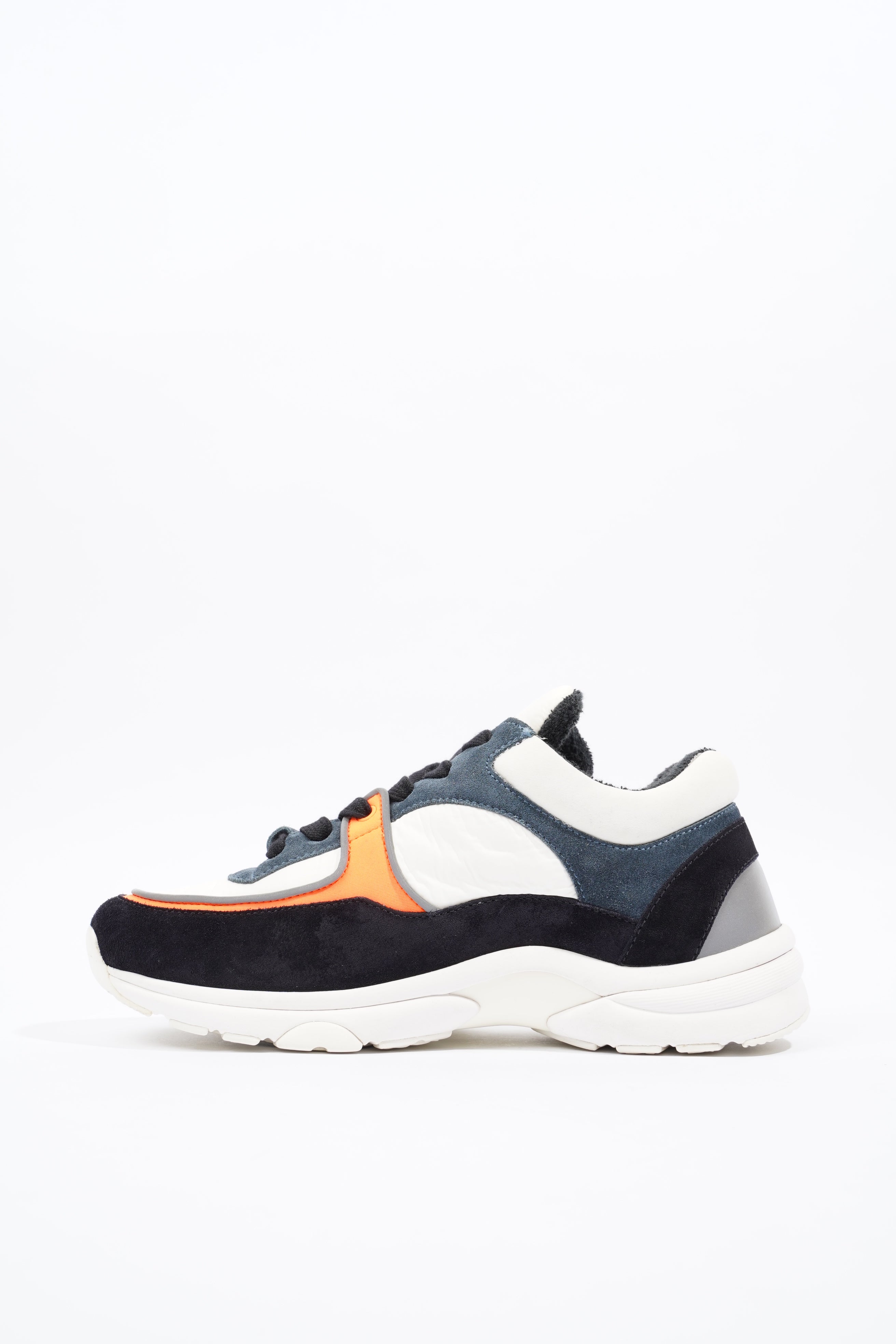Chanel CC Logo Sneaker White / Black / Orange Suede EU 36 UK 3