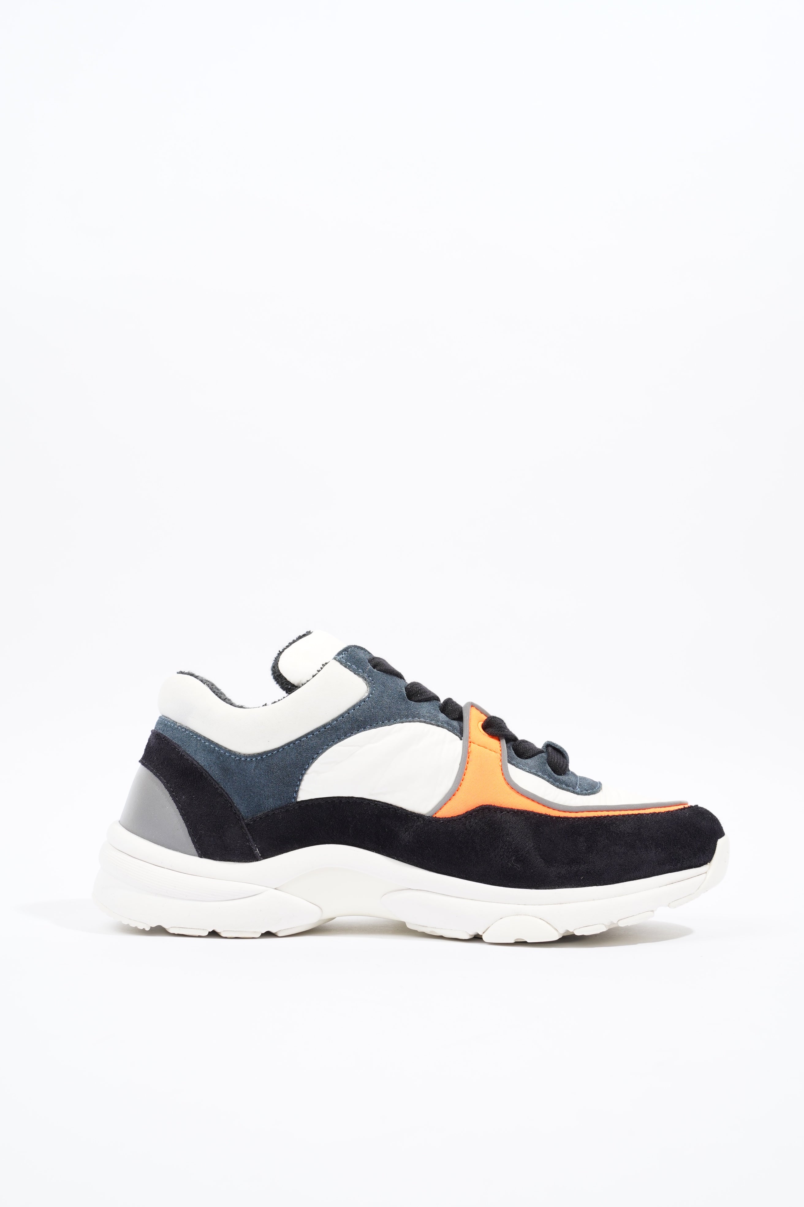 Chanel CC Logo Sneaker White / Black / Orange Suede EU 36 UK 3
