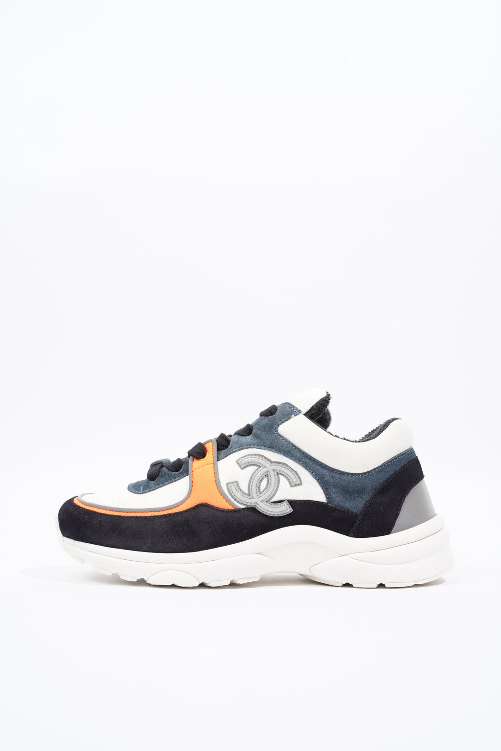 Chanel CC Logo Sneaker White / Black / Orange Suede EU 36 UK 3