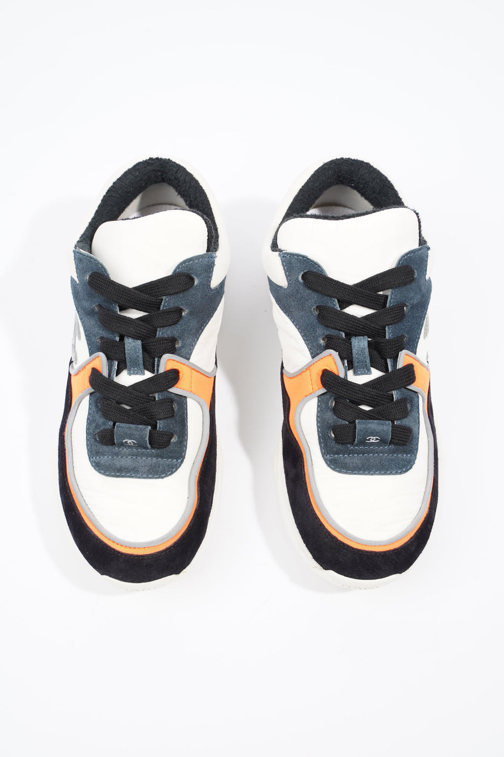 Chanel CC Logo Sneaker White / Black / Orange Suede EU 36 UK 3