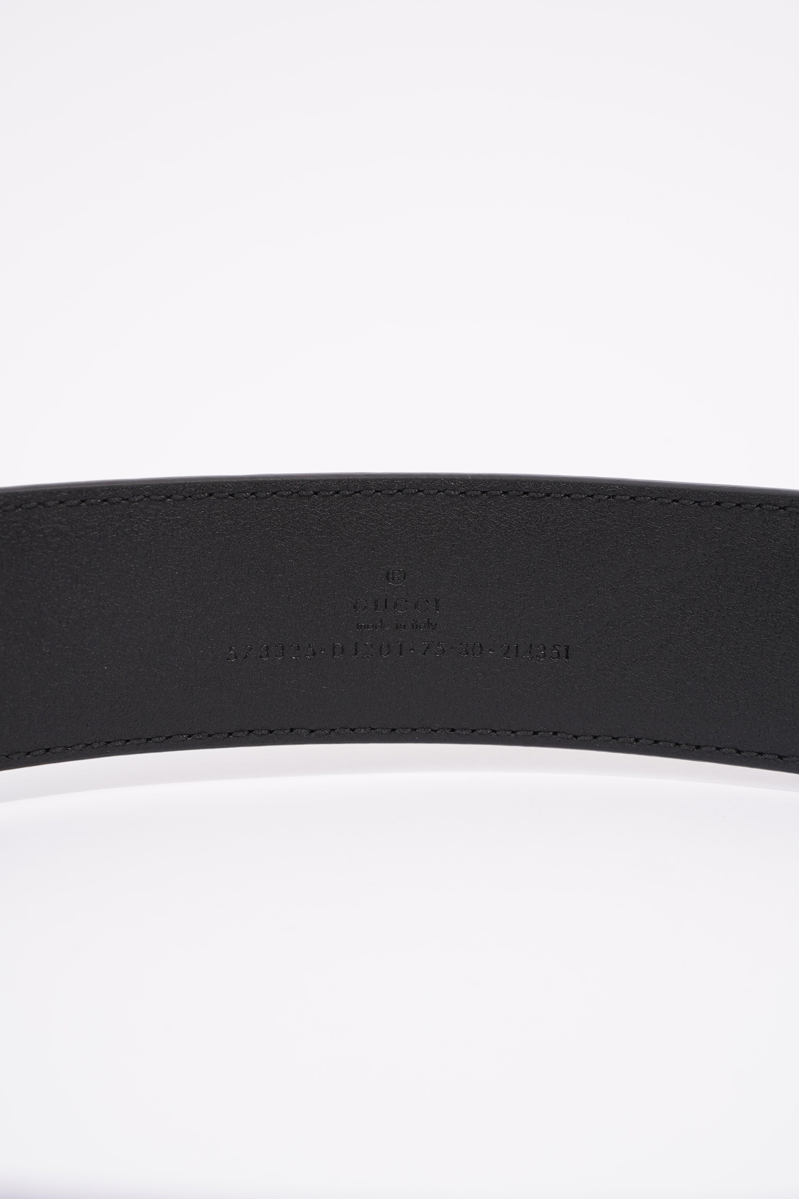 Gucci Buckle Belt Black Leather 75cm 30"