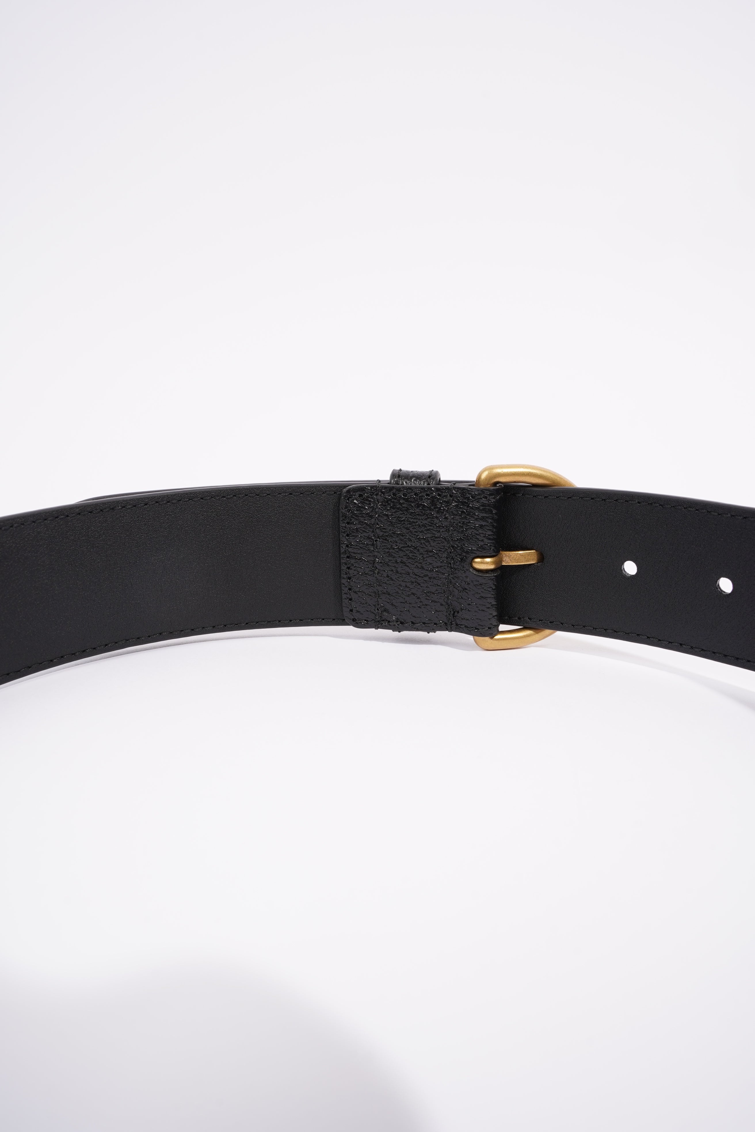 Gucci Buckle Belt Black Leather 75cm 30"