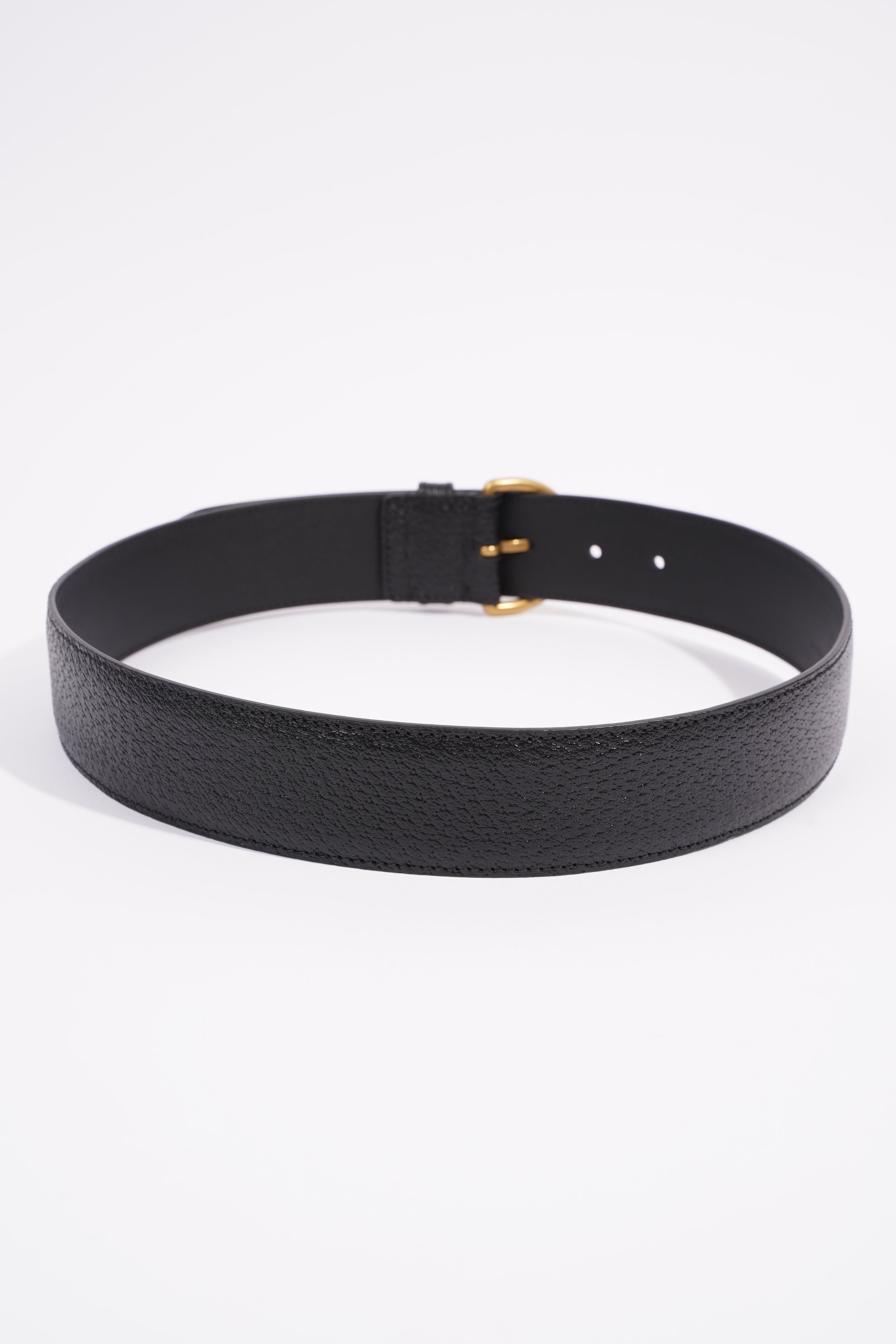 Gucci Buckle Belt Black Leather 75cm 30"
