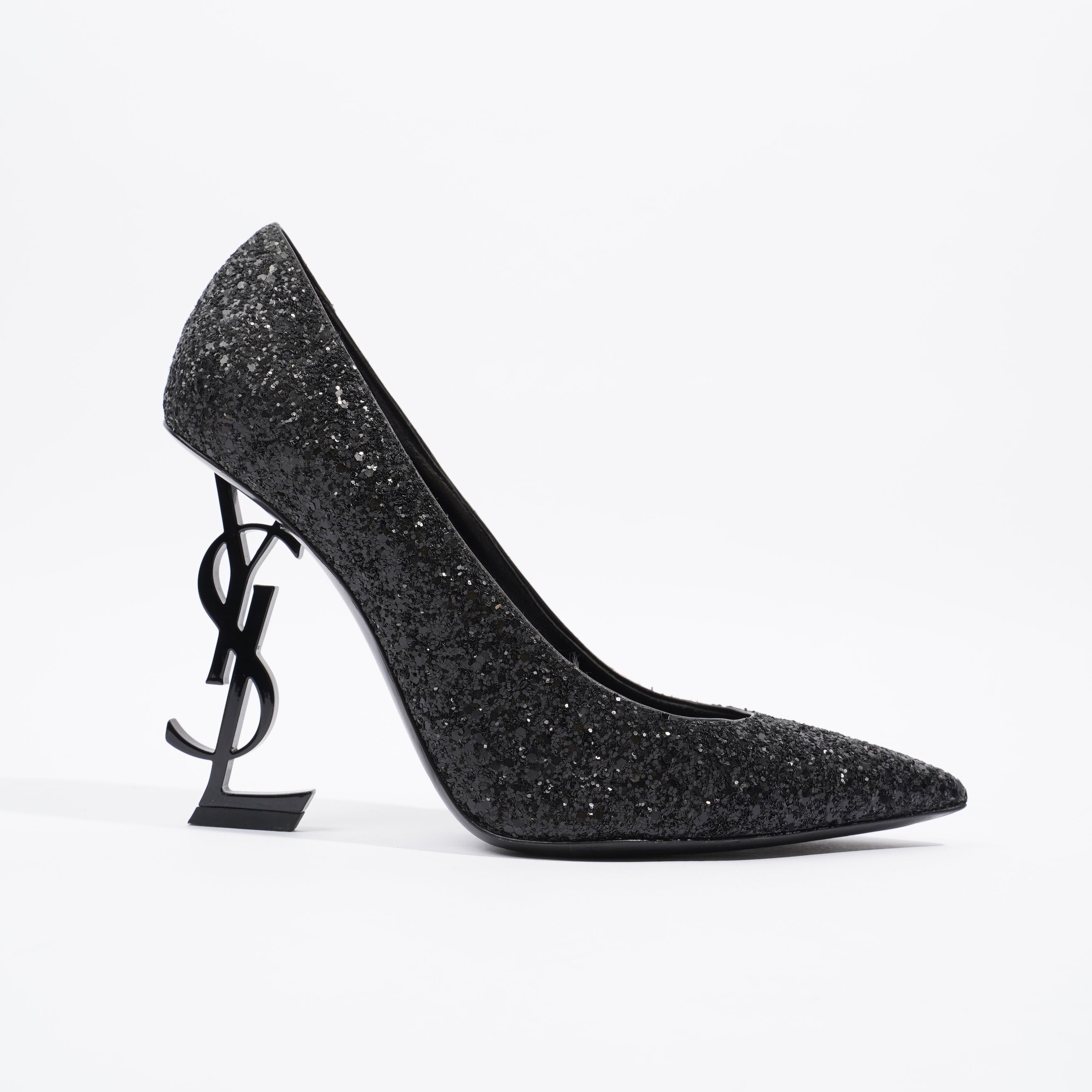 Saint Laurent Opyum Glitter Black Glitter EU 38.5 UK 5.5