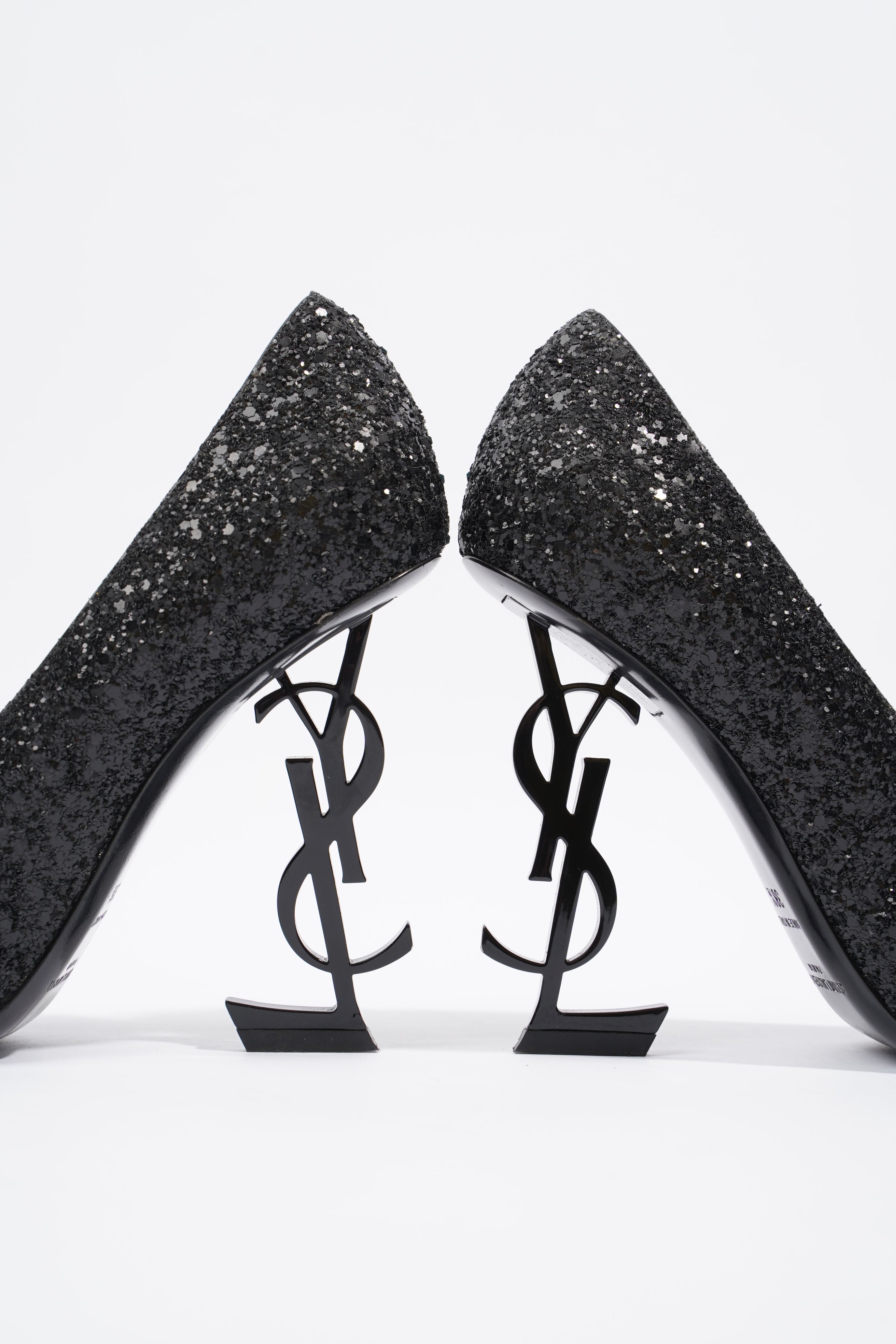 Saint Laurent Opyum Glitter Black Glitter EU 38.5 UK 5.5