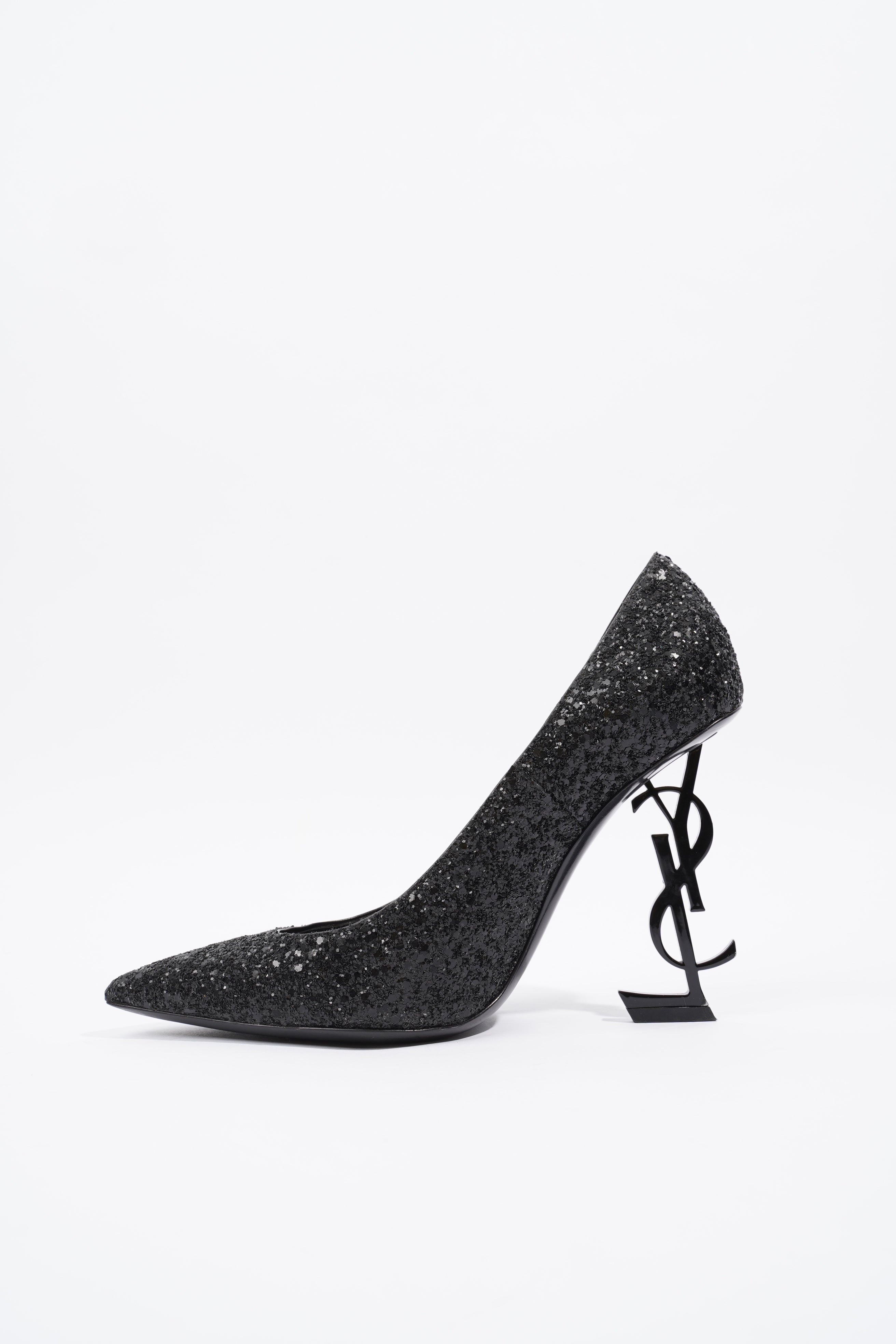 Saint Laurent Opyum Glitter Black Glitter EU 38.5 UK 5.5