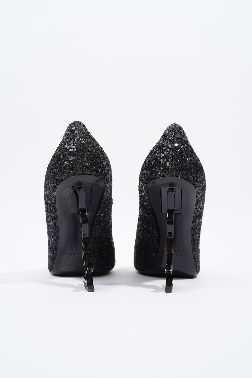 Saint Laurent Opyum Glitter Black Glitter EU 38.5 UK 5.5