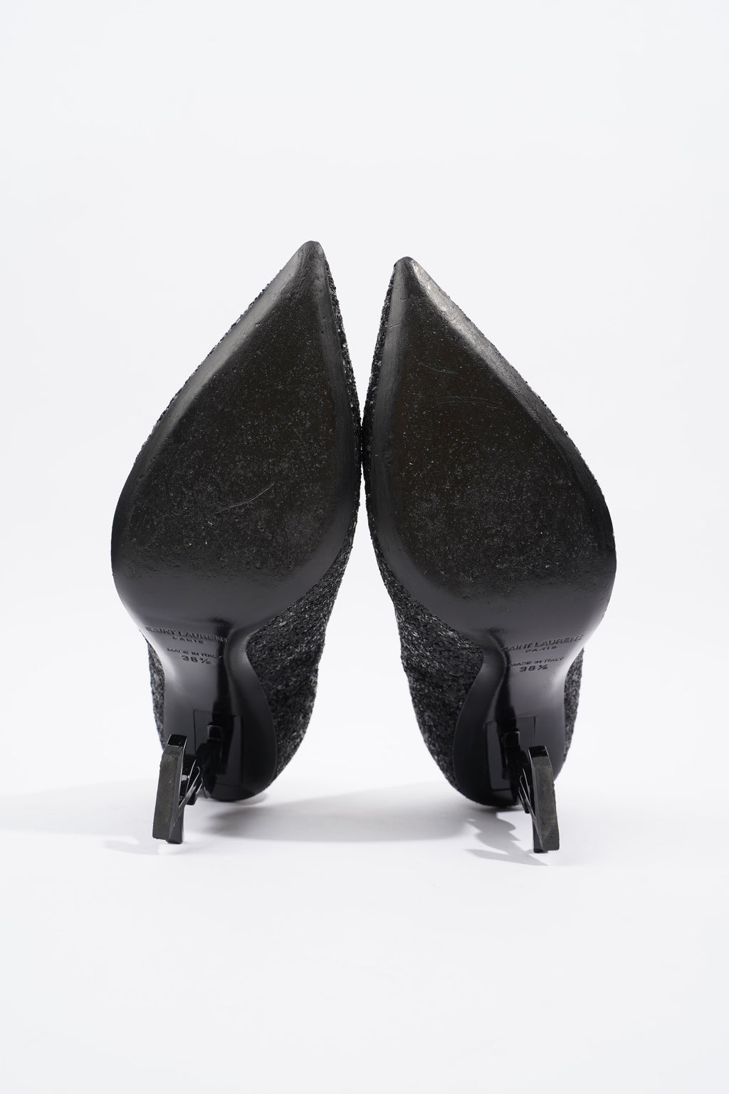 Saint Laurent Opyum Glitter Black Glitter EU 38.5 UK 5.5