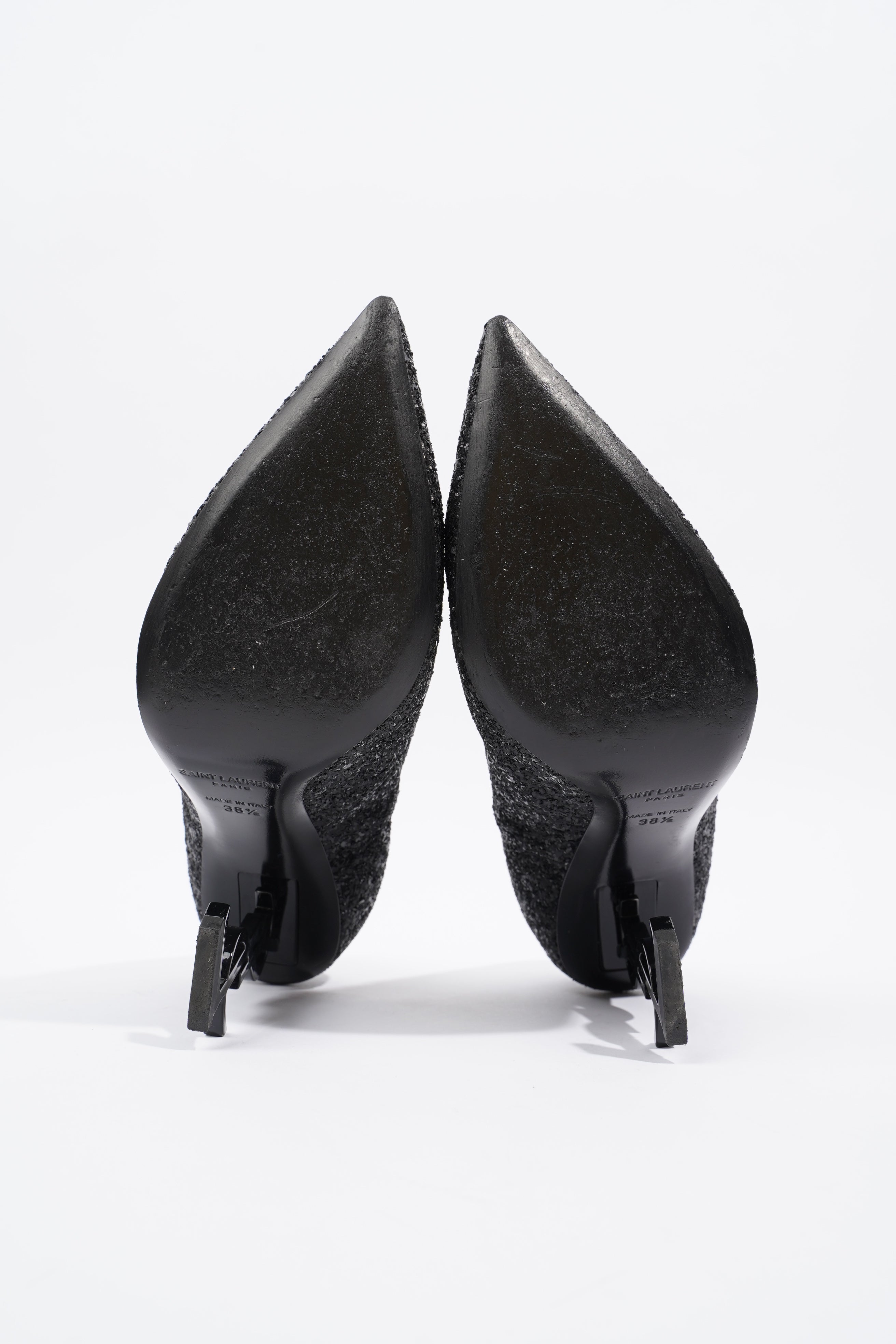 Saint Laurent Opyum Glitter Black Glitter EU 38.5 UK 5.5
