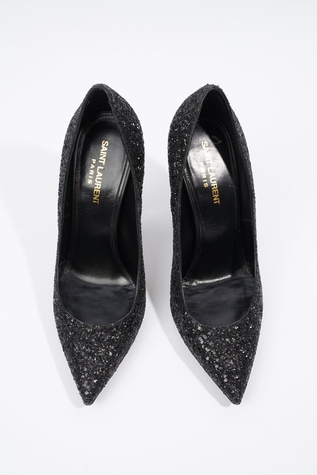 Saint Laurent Opyum Glitter Black Glitter EU 38.5 UK 5.5