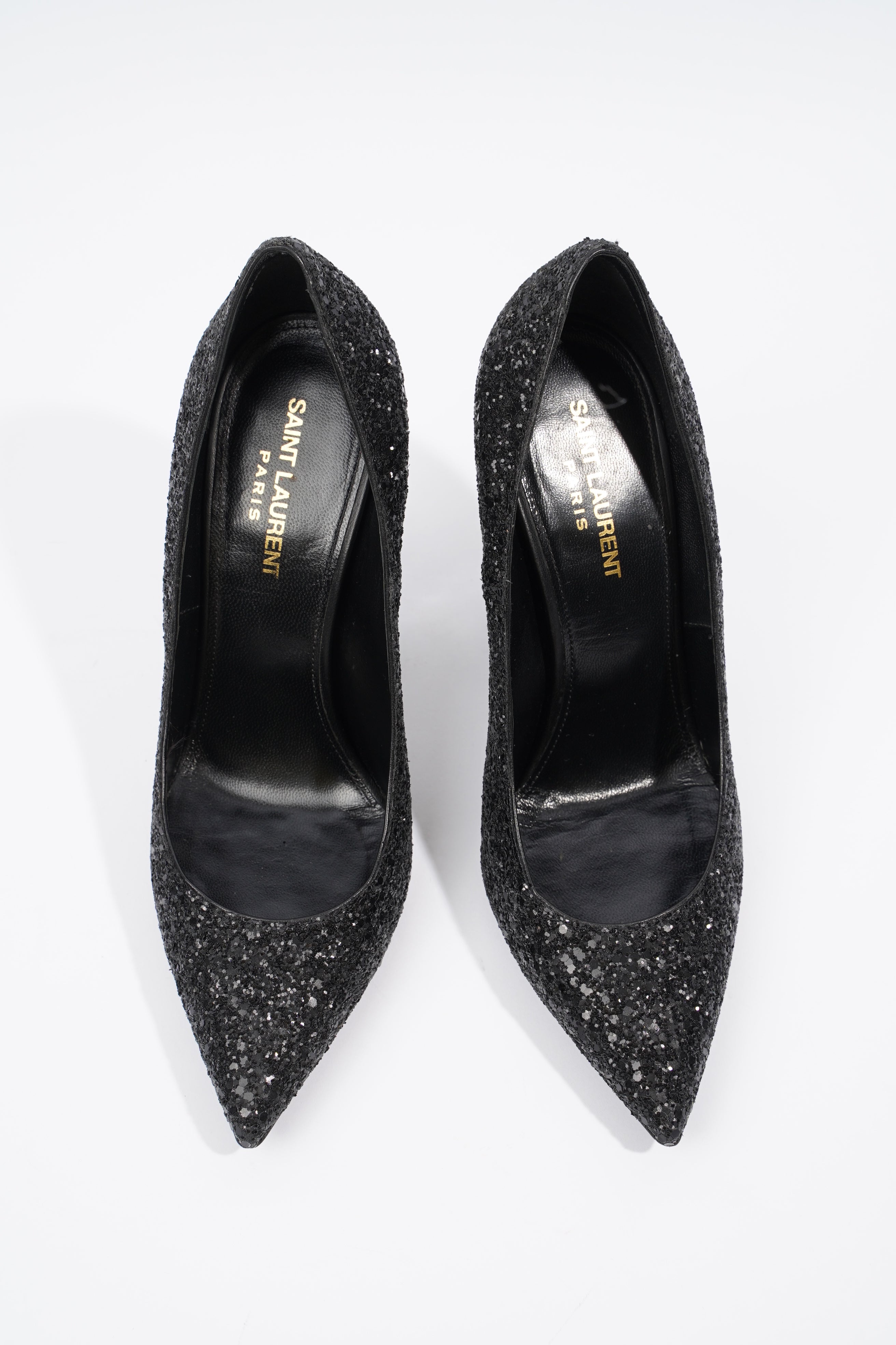 Saint Laurent Opyum Glitter Black Glitter EU 38.5 UK 5.5