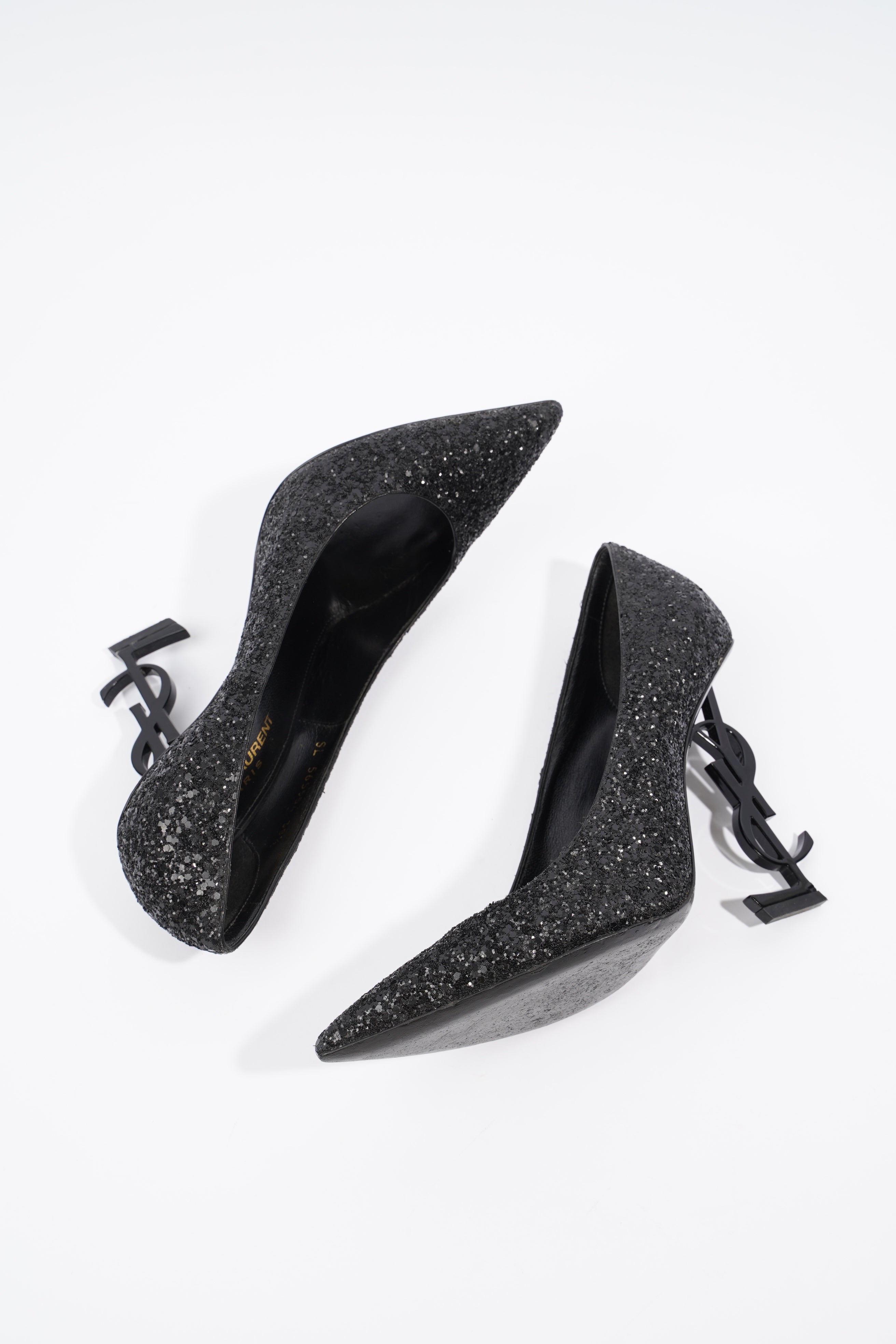 Saint Laurent Opyum Glitter Black Glitter EU 38.5 UK 5.5