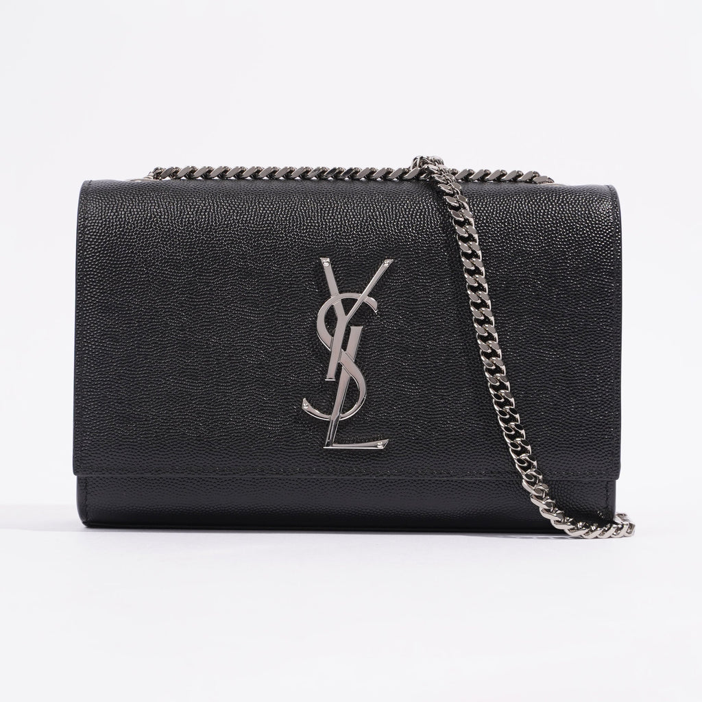 Saint Laurent Small Kate Black Grained Leather