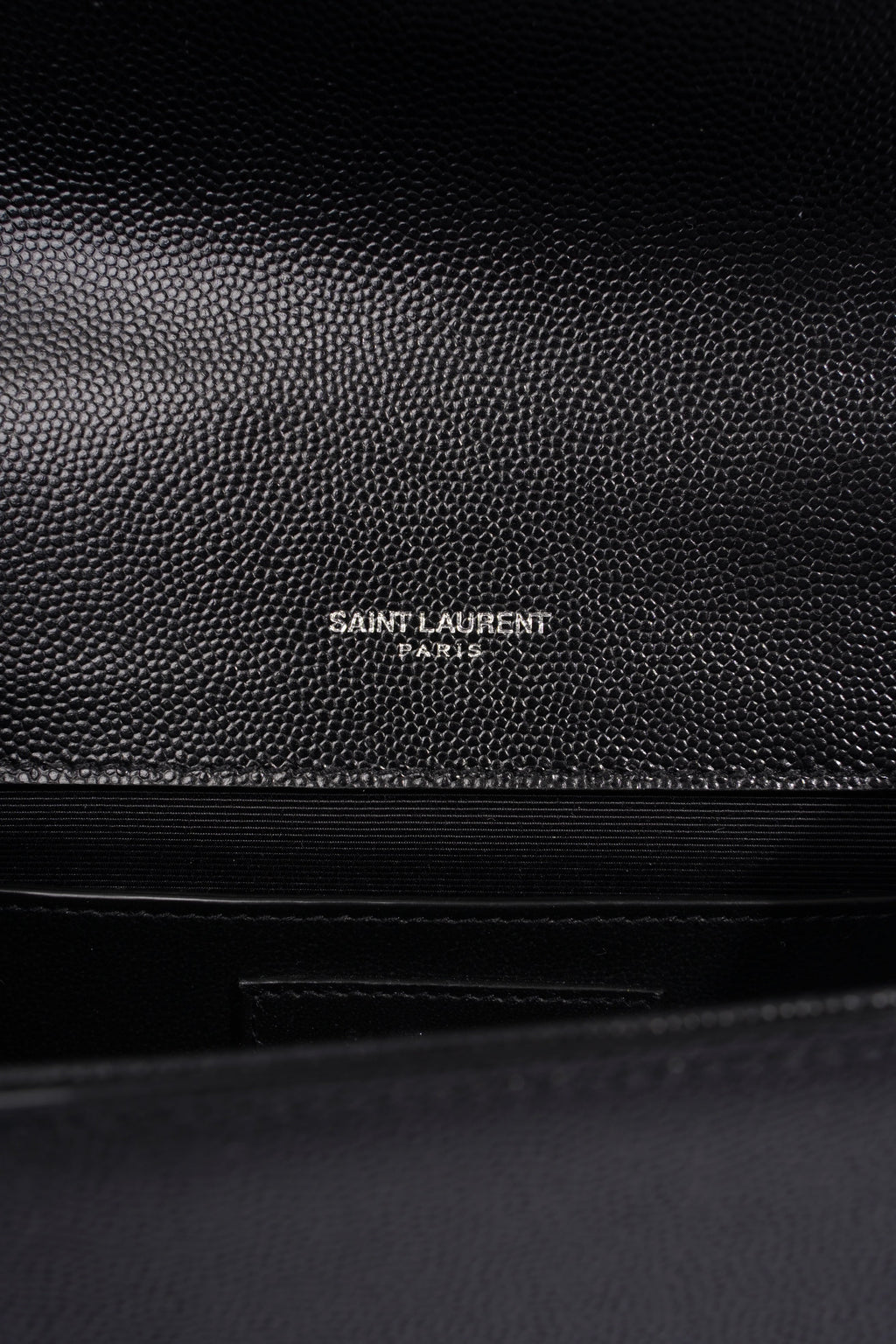 Saint Laurent Small Kate Black Grained Leather