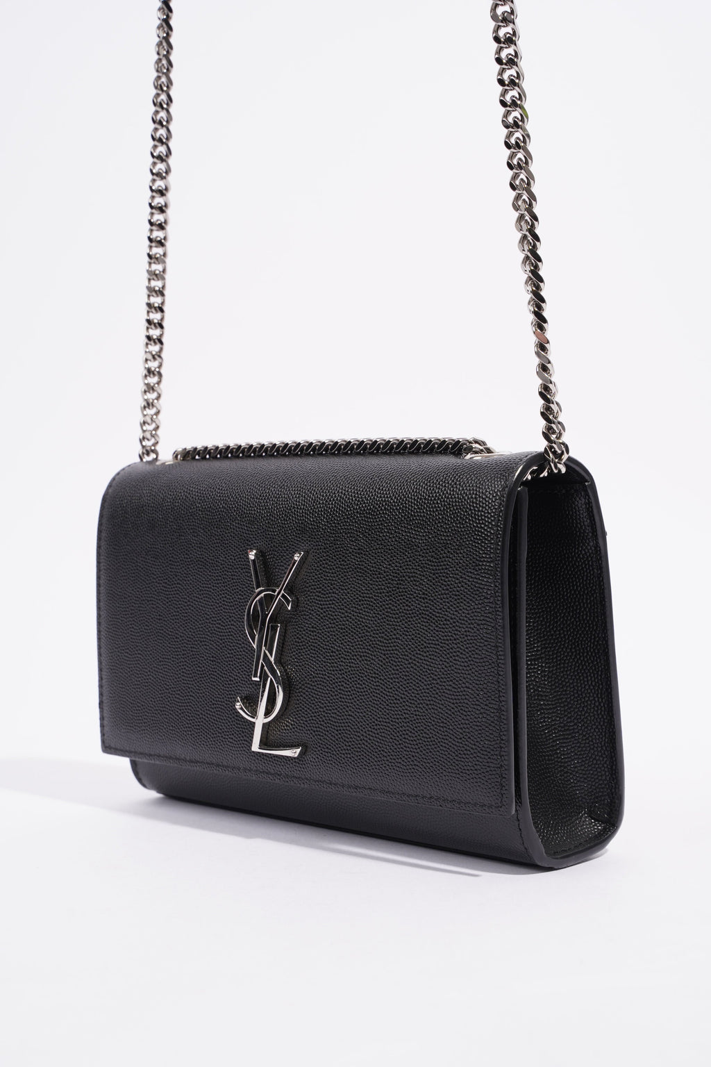 Saint Laurent Small Kate Black Grained Leather
