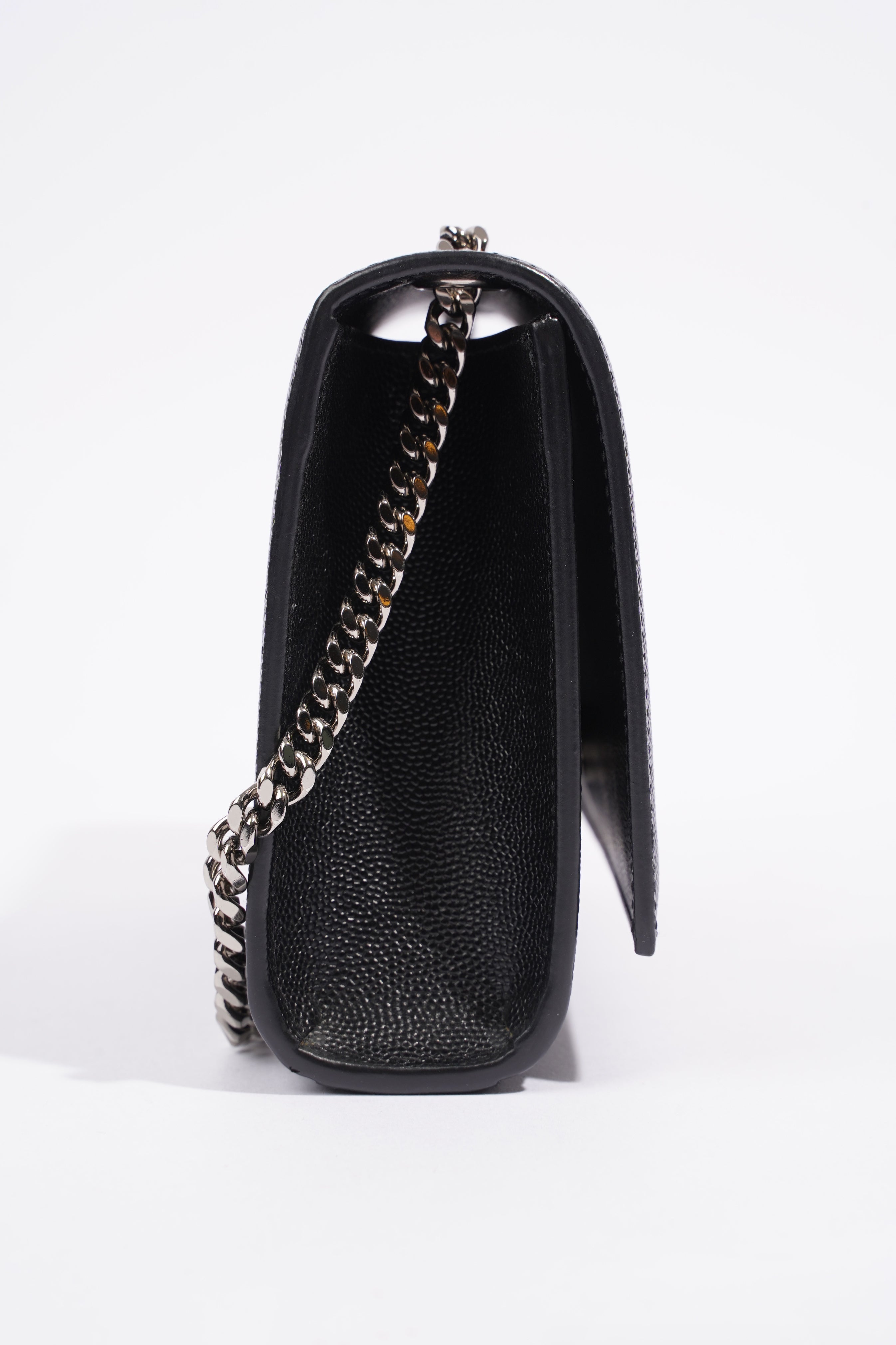 Saint Laurent Small Kate Black Grained Leather
