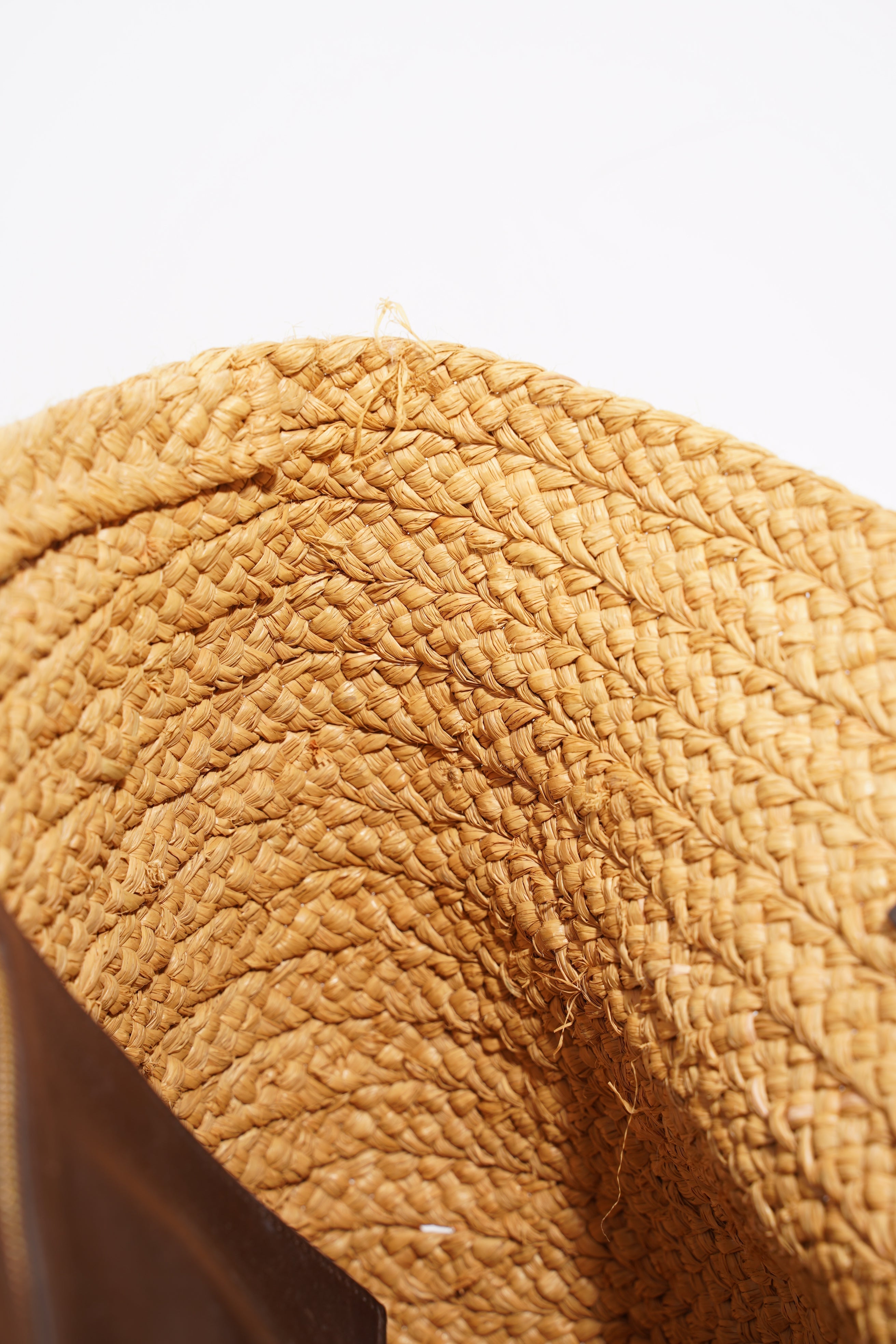 Saint Laurent Panier Tote Bag Beige Raffia Medium