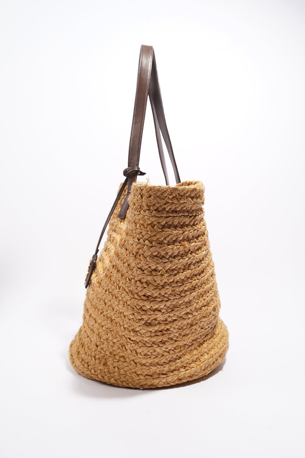 Saint Laurent Panier Tote Bag Beige Raffia Medium