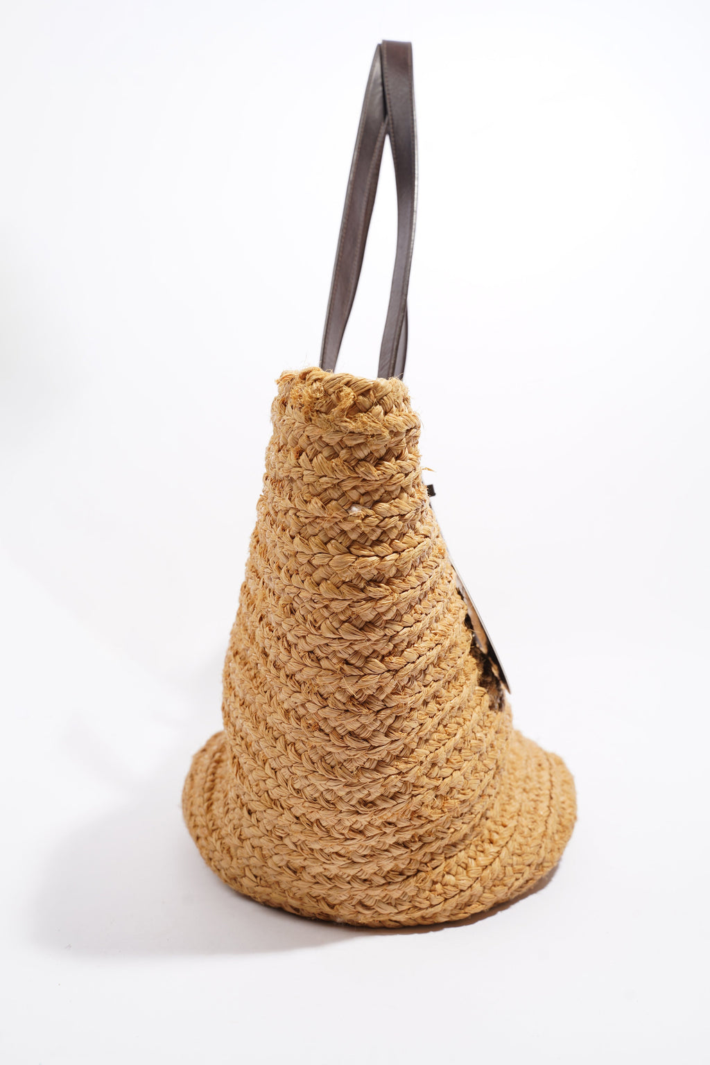 Saint Laurent Panier Tote Bag Beige Raffia Medium