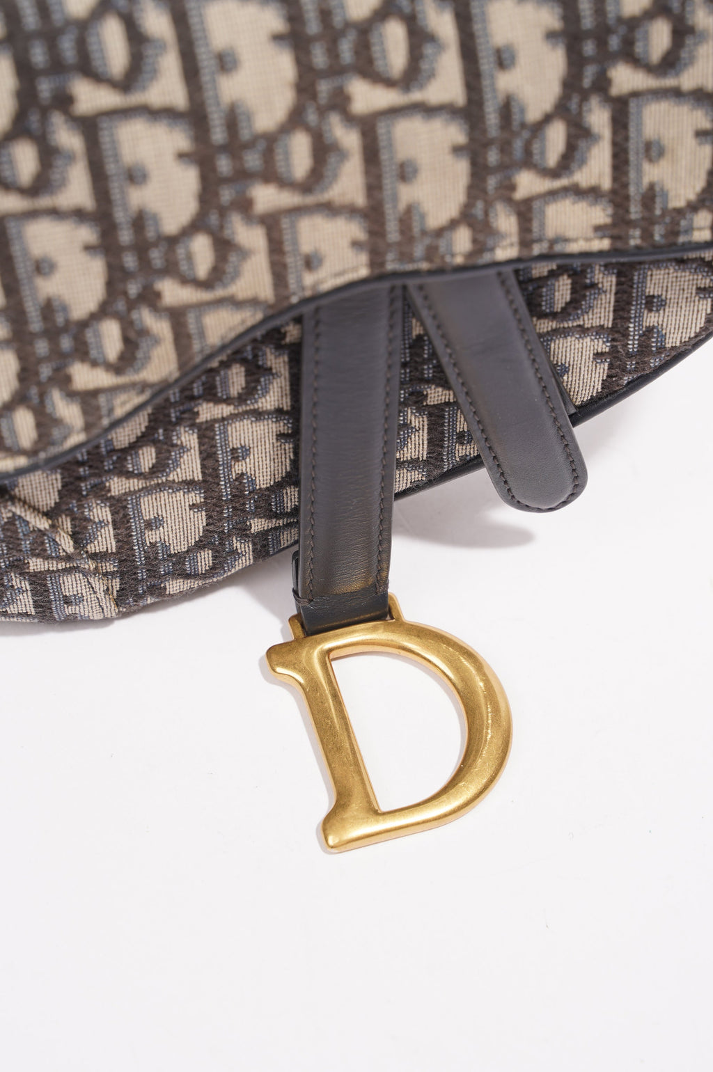 Christian Dior Saddle Bag Monogram / Navy Blue Canvas Mini
